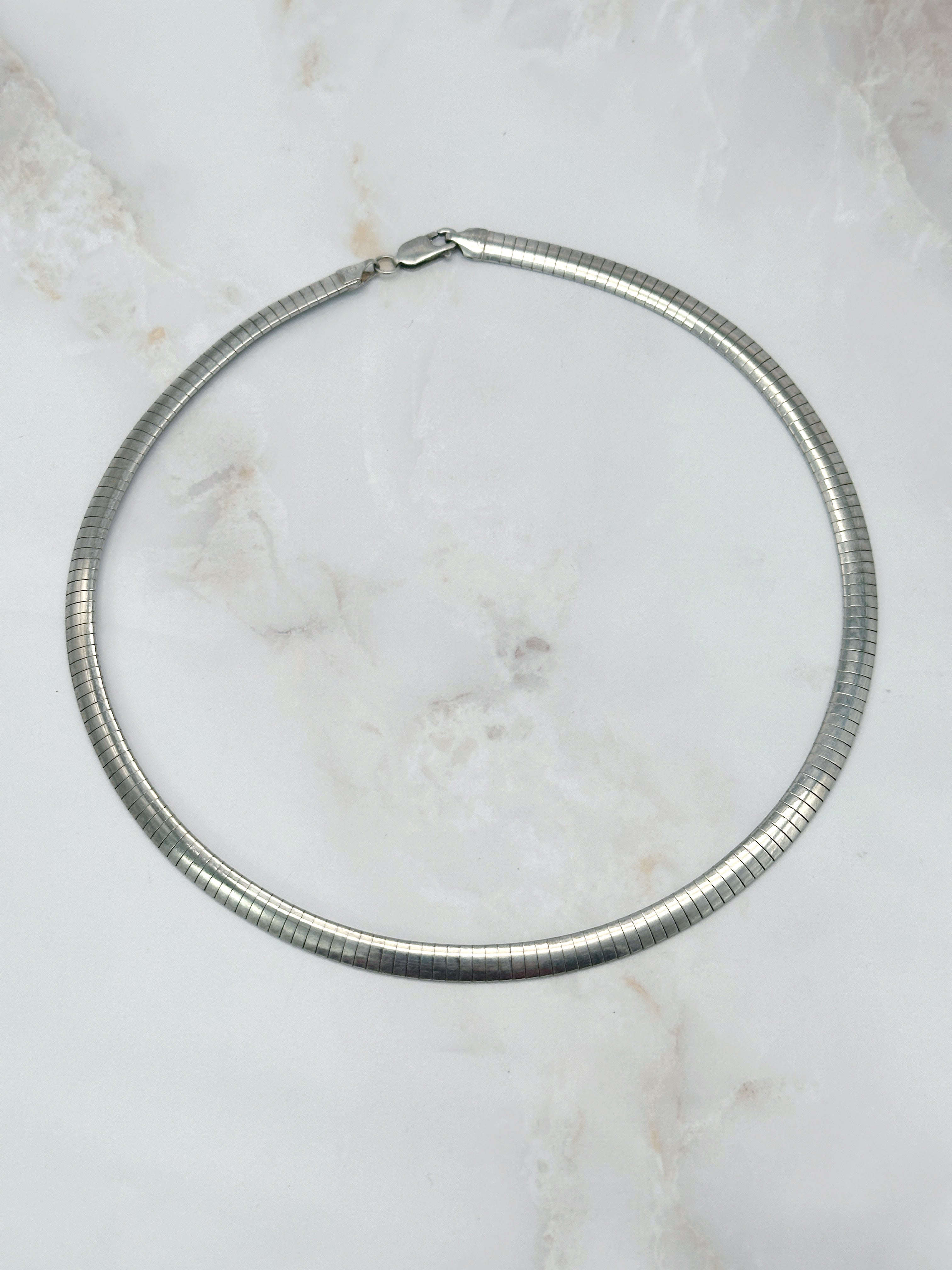 Vintage Schlangenhalskette aus 925 Sterling Silber