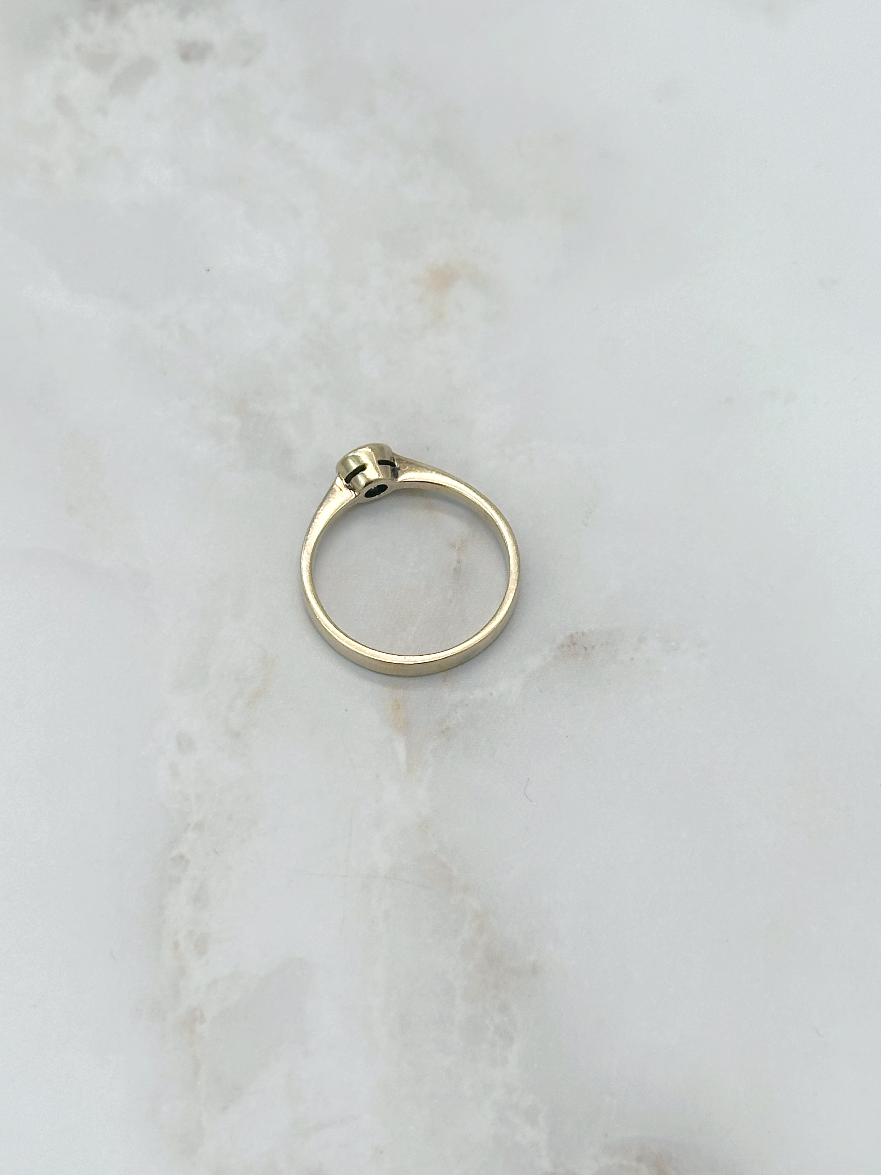 Vintage Solitär Ring in 585 Gelbgold mit Diamant