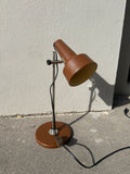 Mid-Century Schreibtischlampe in Mokka-Braun & Chrom