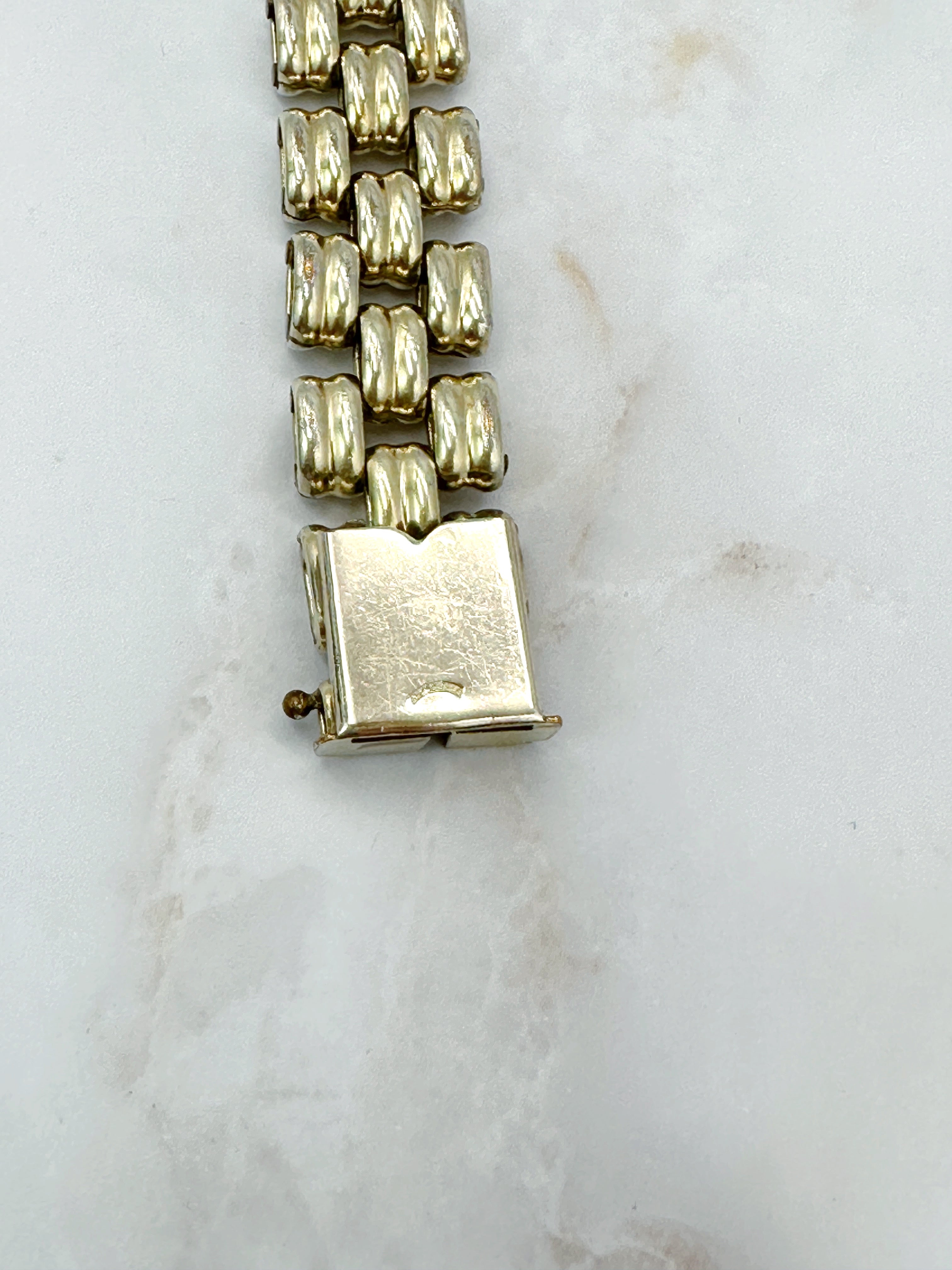 Elegant vintage bracelet with links, doublé gold-plated
