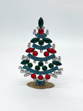 Gablonzer Weihnachtsbaum mit bunten Glassteinen