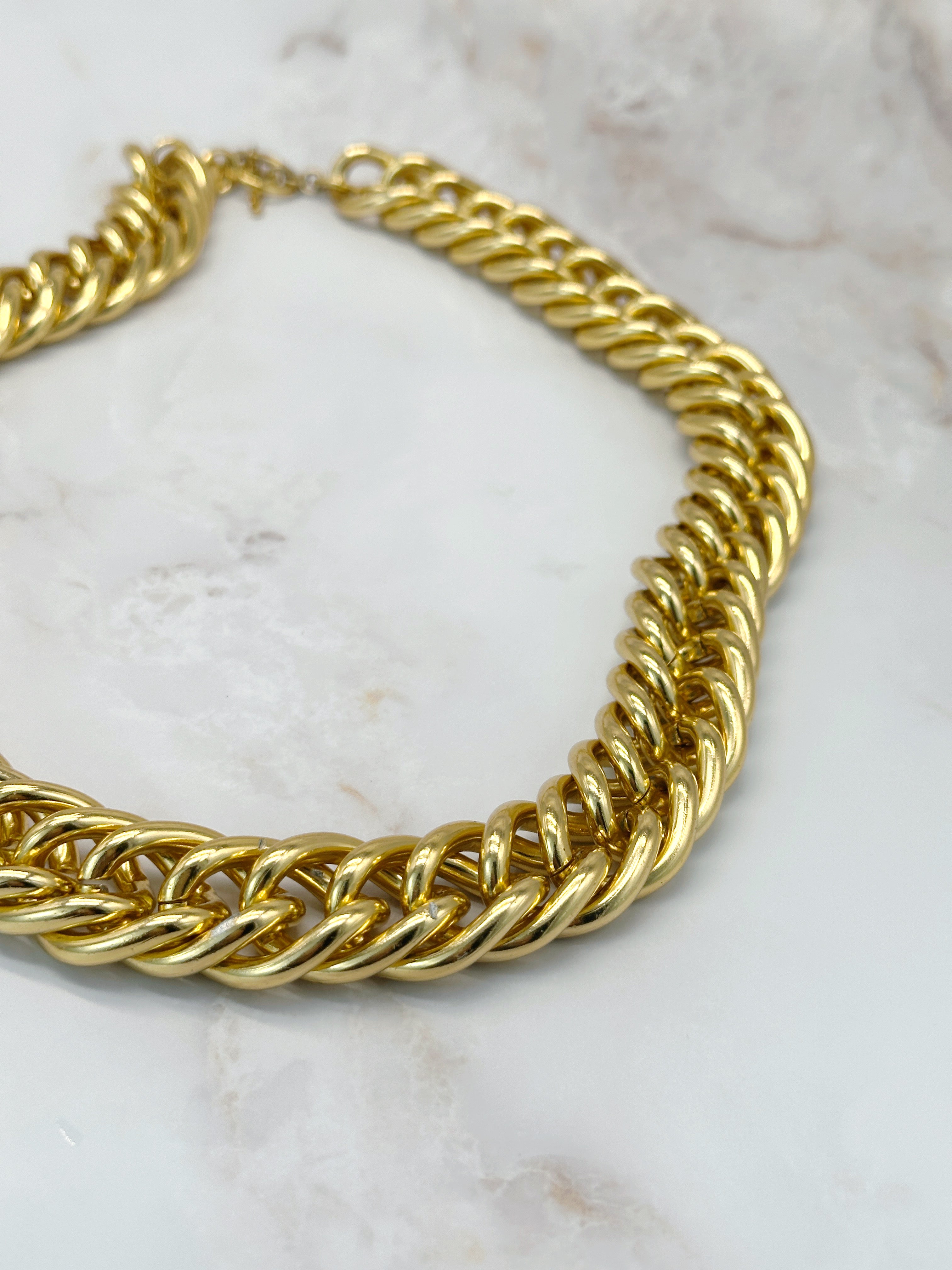 Statement Gliederkette von Anne Klein vergoldet