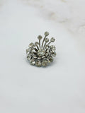 Decorative vintage brooch with rhinestones