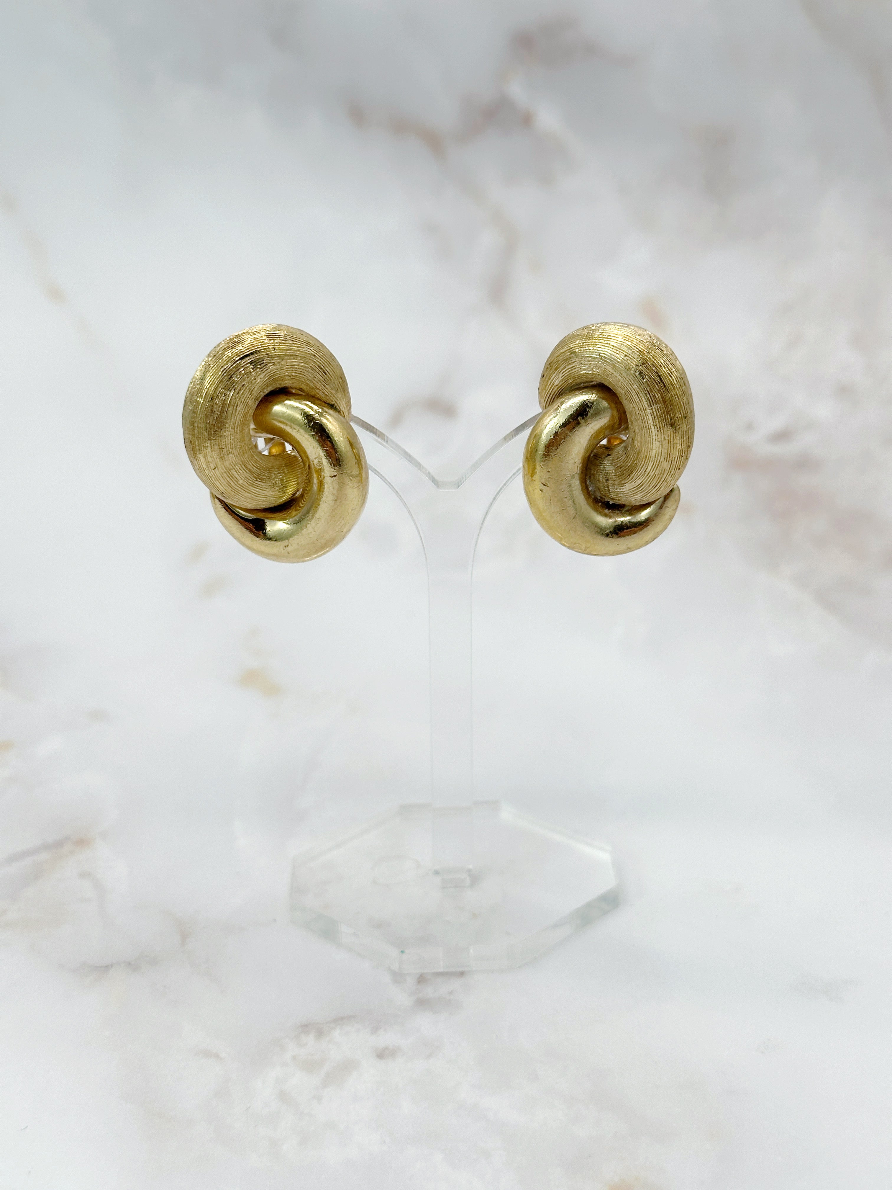 Exklusive Christian Dior Vintage Ohrclips mit Knotenmotiv