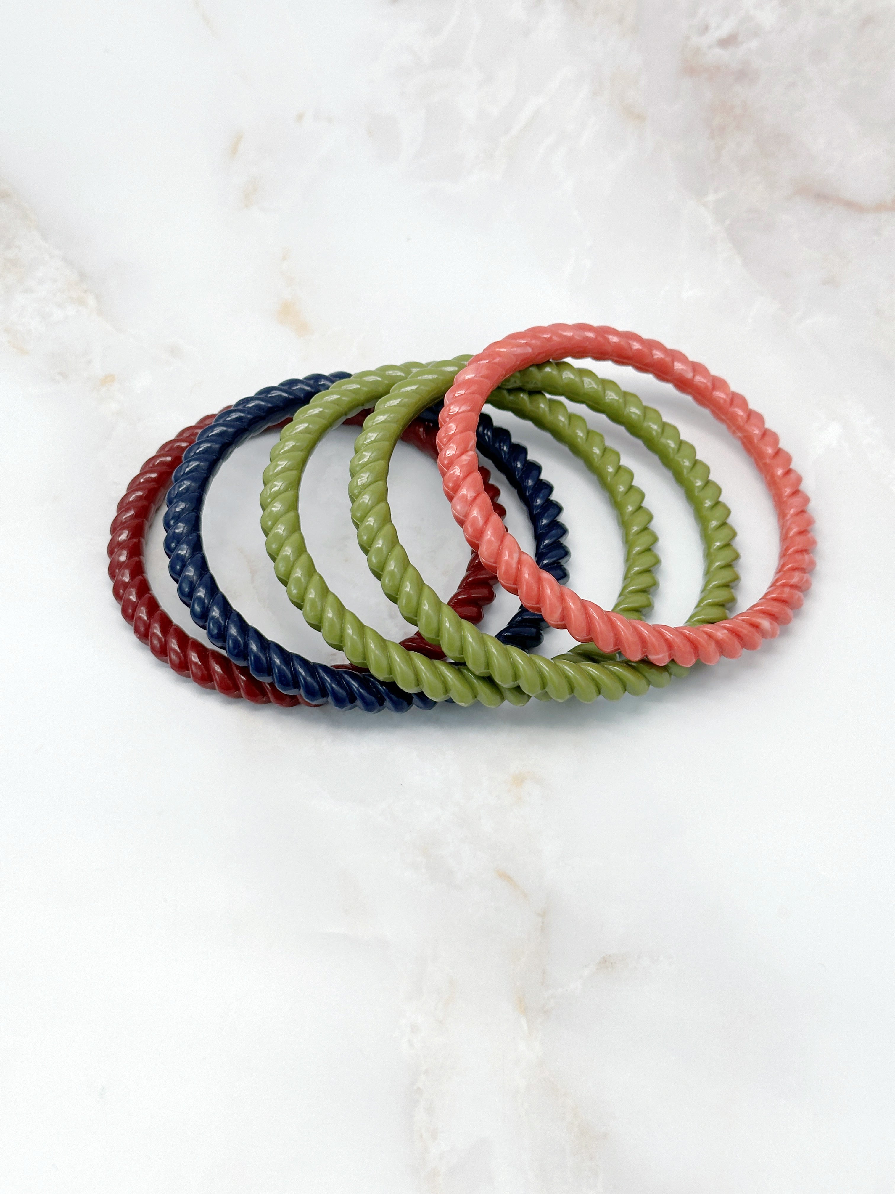 Vintage twisted bangles