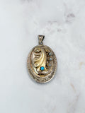 Antikes Jugendstil Medaillon mit floralen Ornamenten