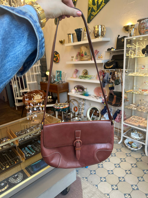 Ausgefallene Etienne Aigner Schultertasche aus mittelbraunem Leder