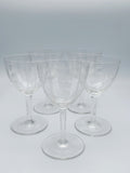 5 white wine or dessert wine glasses