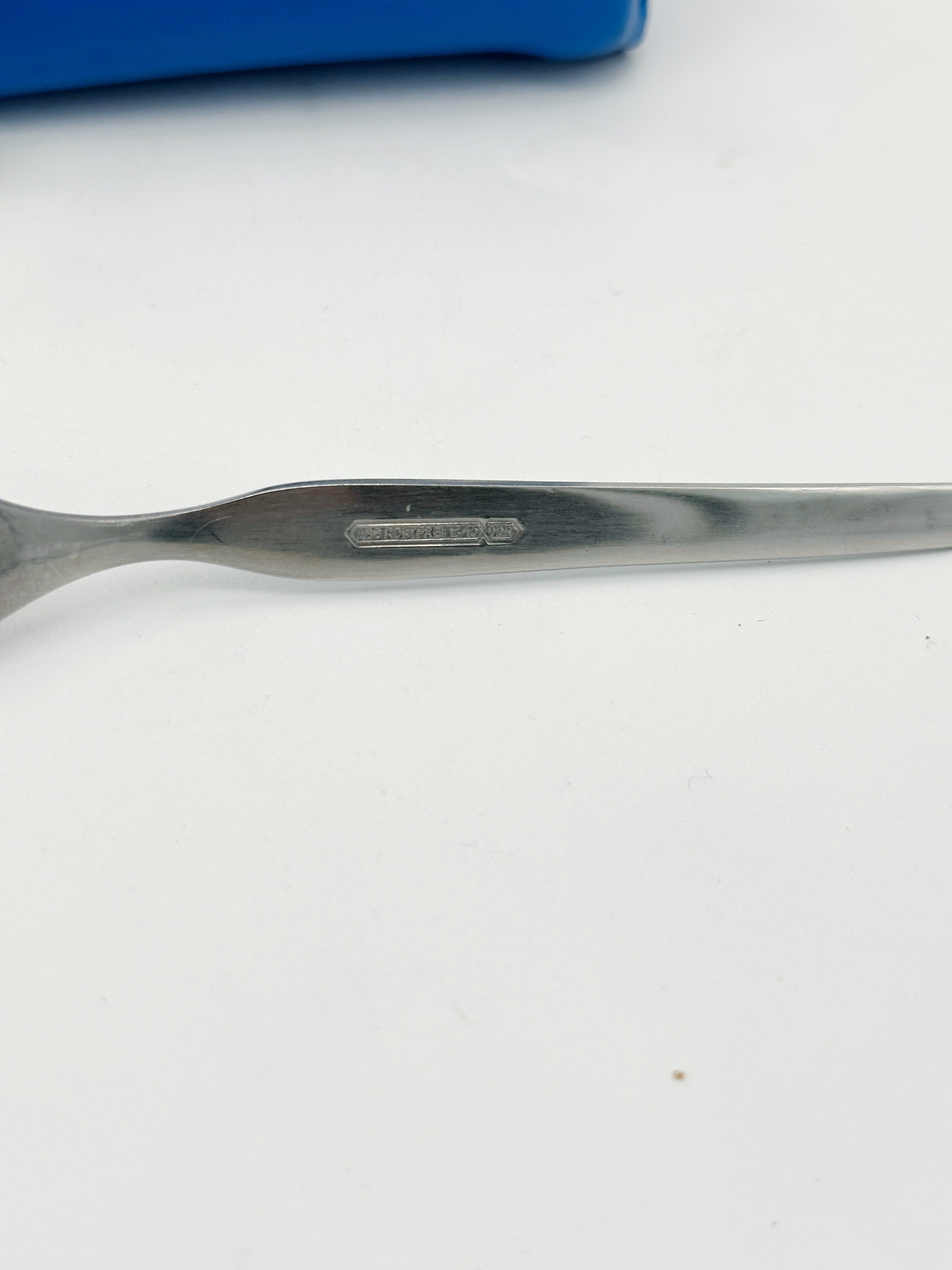 6er Set Kuchengabeln in blauer Originalbox ABS Rostfrei