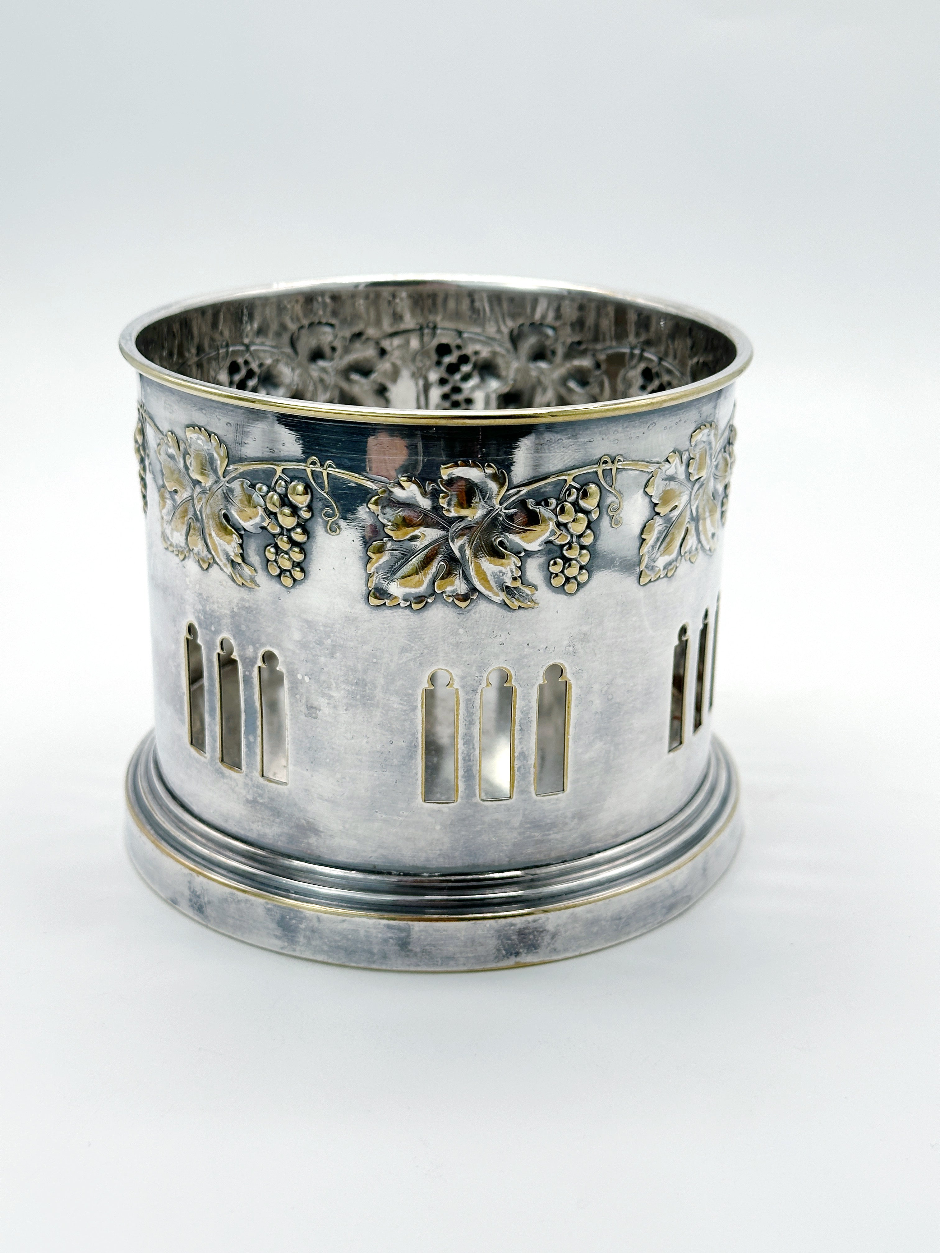 Jugendstil Flaschenhalter Engelbert Kayser Versilbert