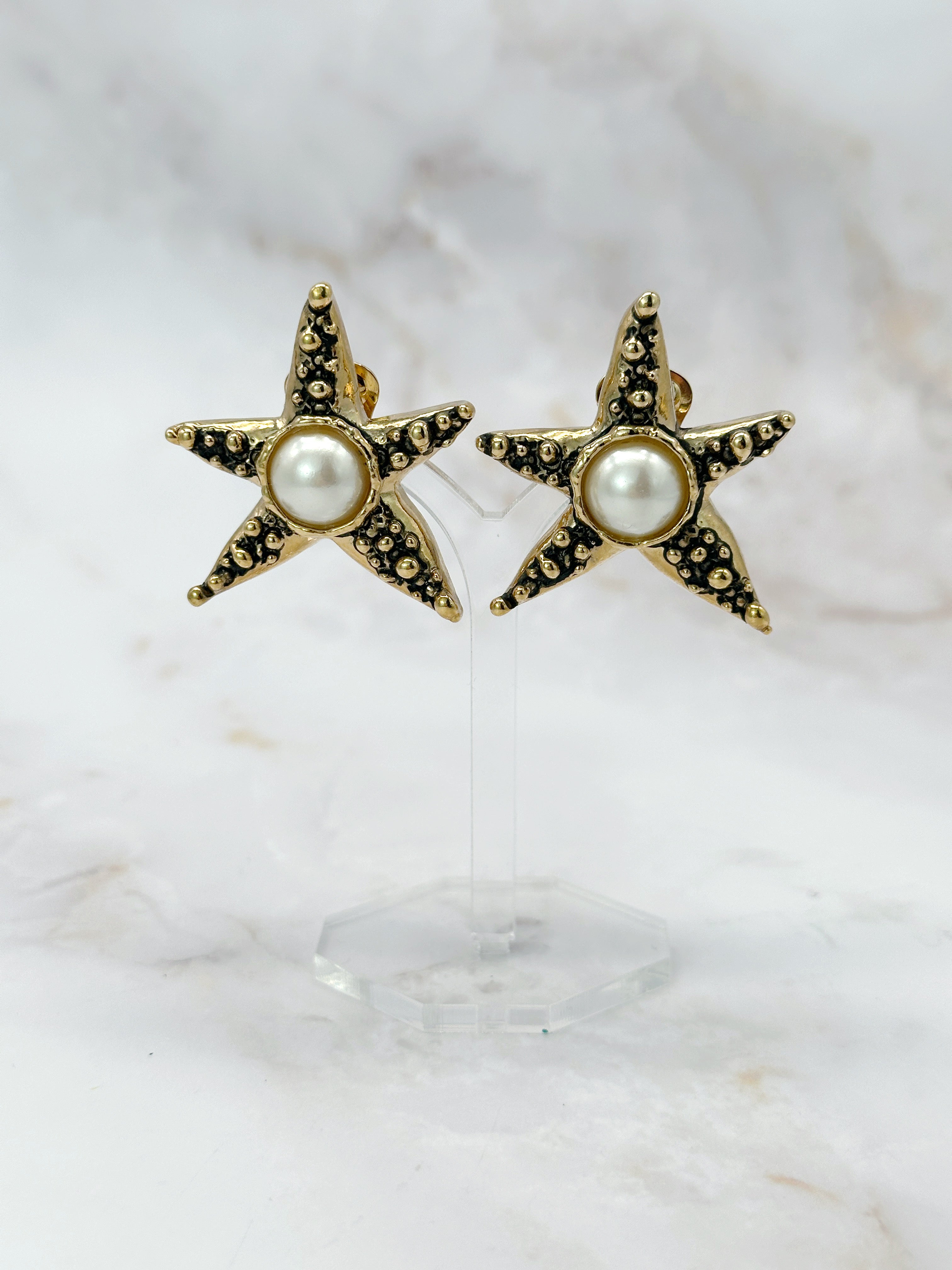 Vintage Ohrclips in Sternform