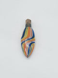 Antiker Murano Parfumflacon in Blau, Orange und Gelb
