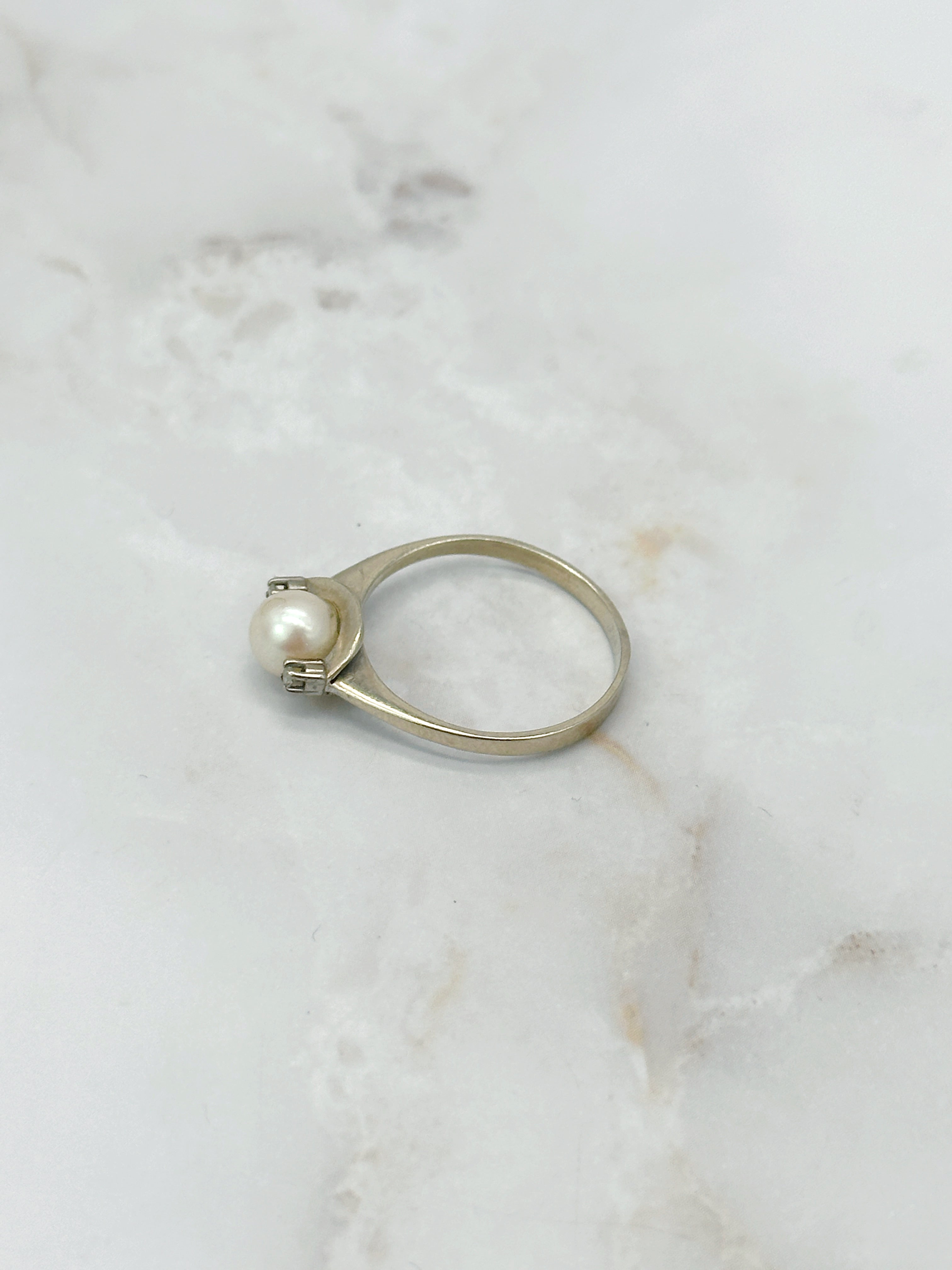 Vintage Ring in 585 Gelbgold mit Kulturperle
