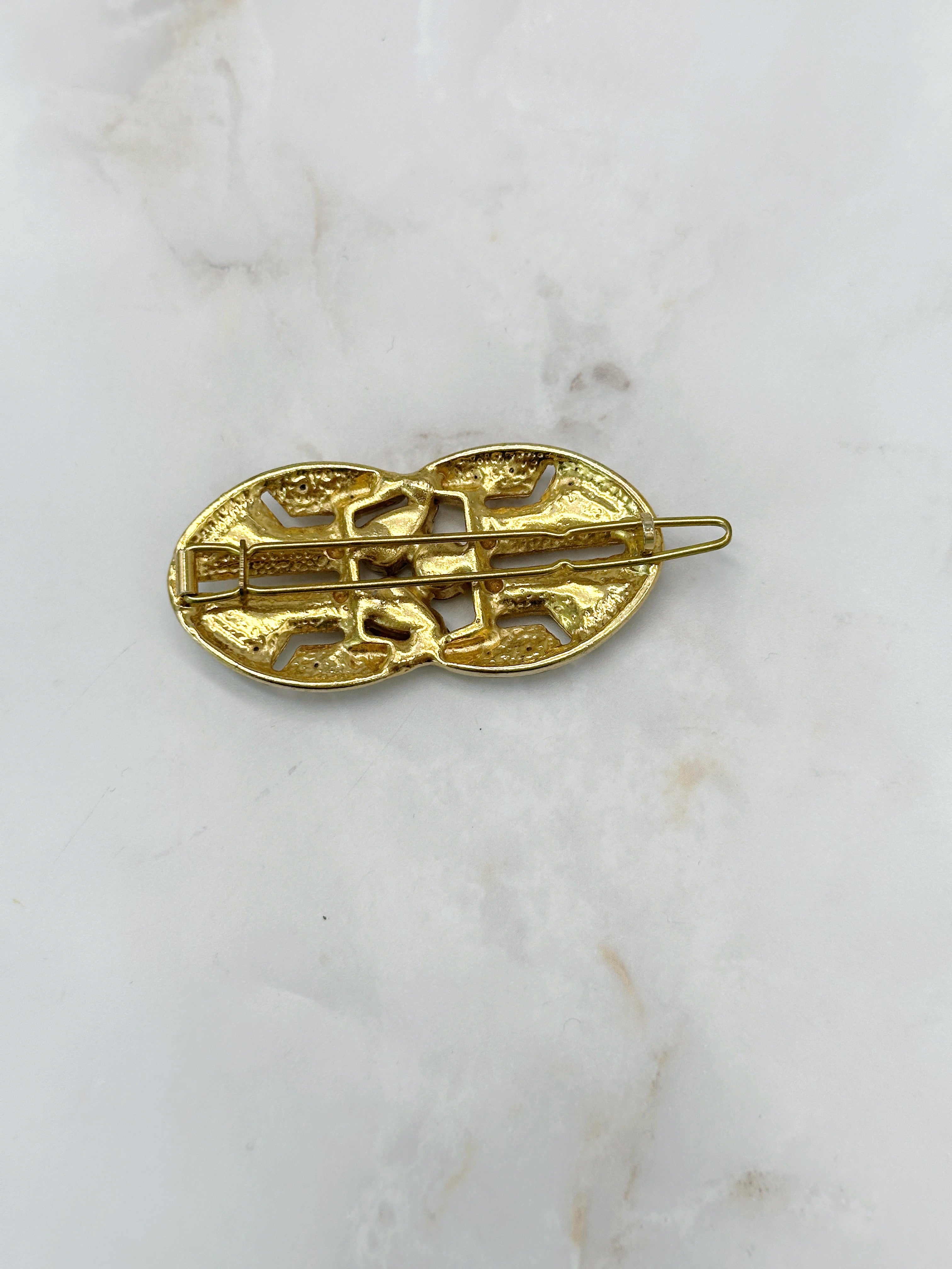 Vintage hair clip with sparkling rhinestones