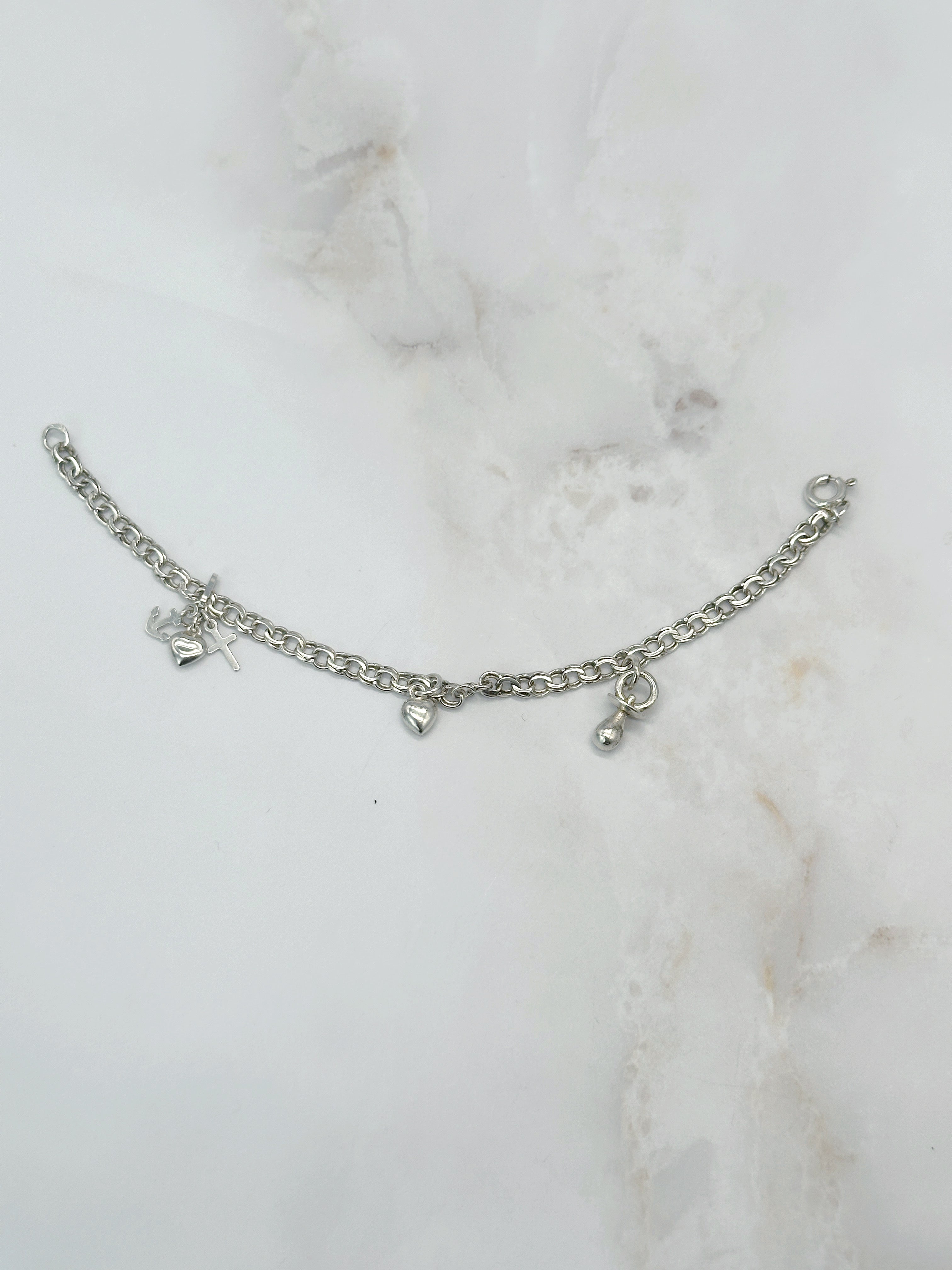 Vintage Bettelarmband aus Sterling Silber von Jens Aagaard Dänemark