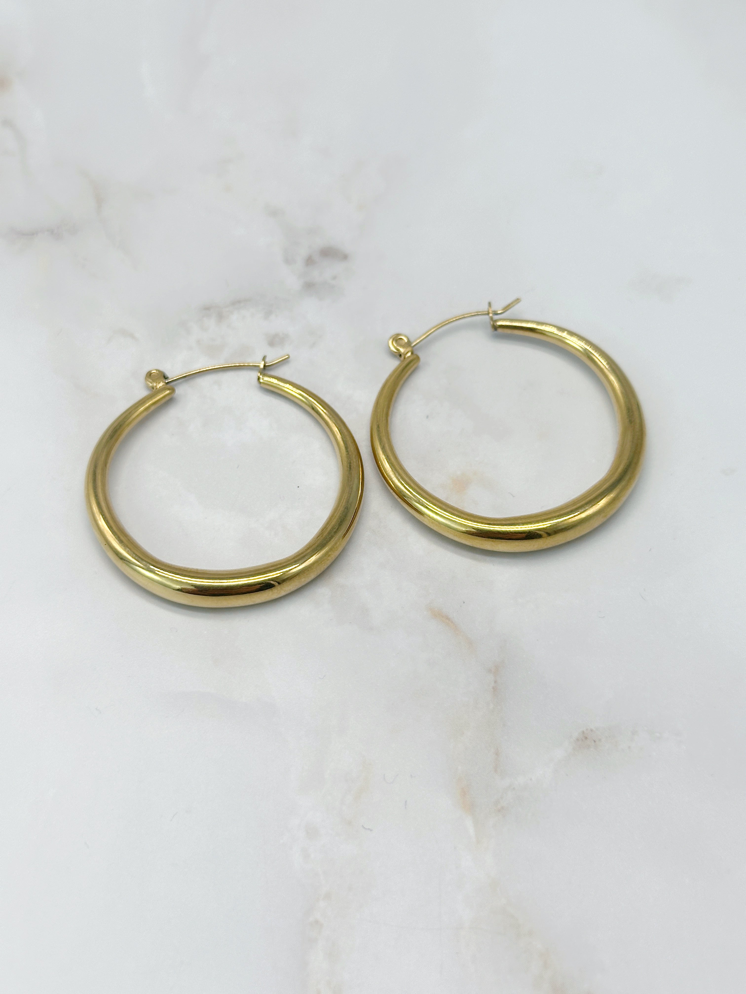 Große vergoldete Vintage Creolen