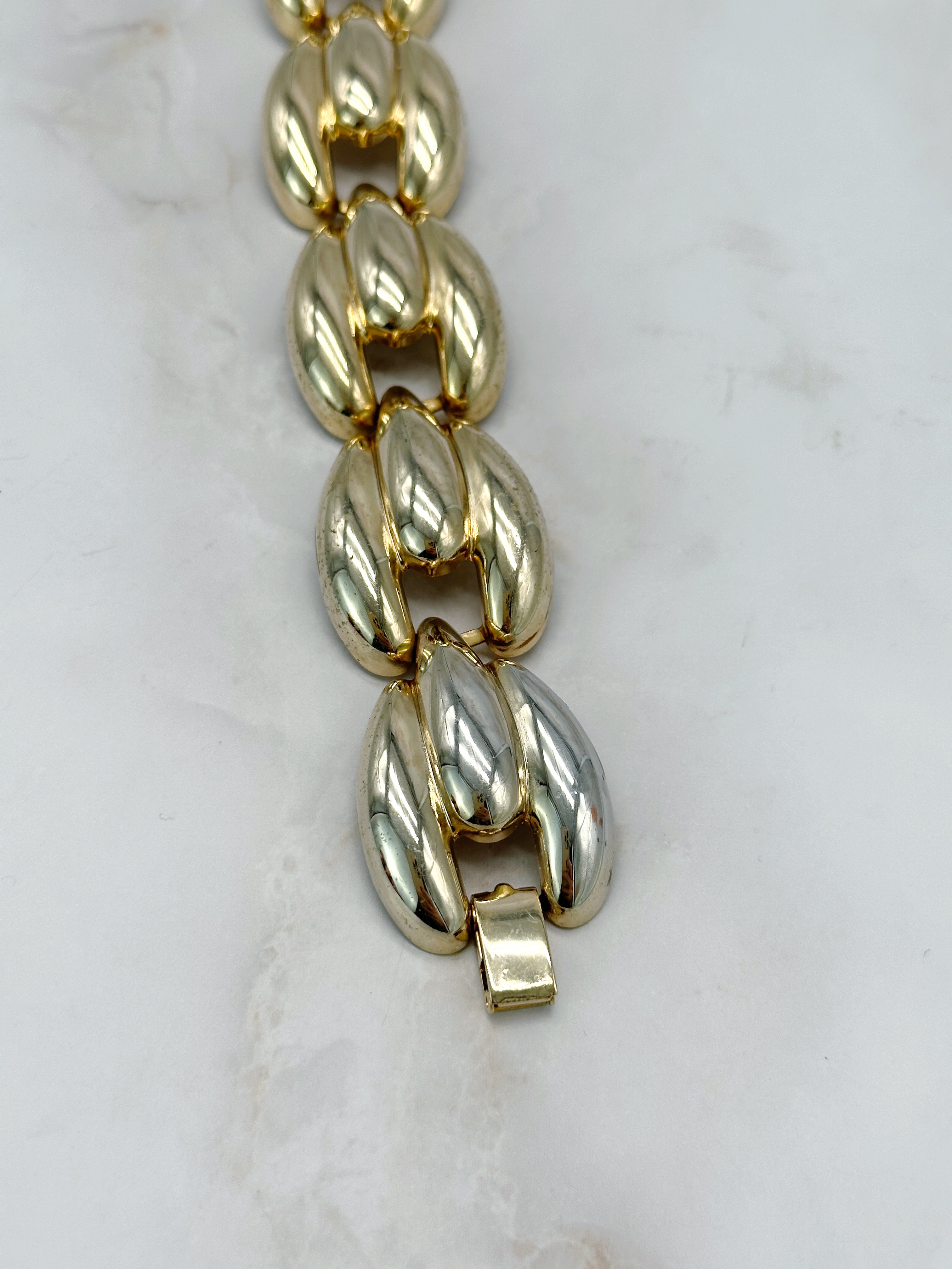 Vintage bracelet with gold-plated links