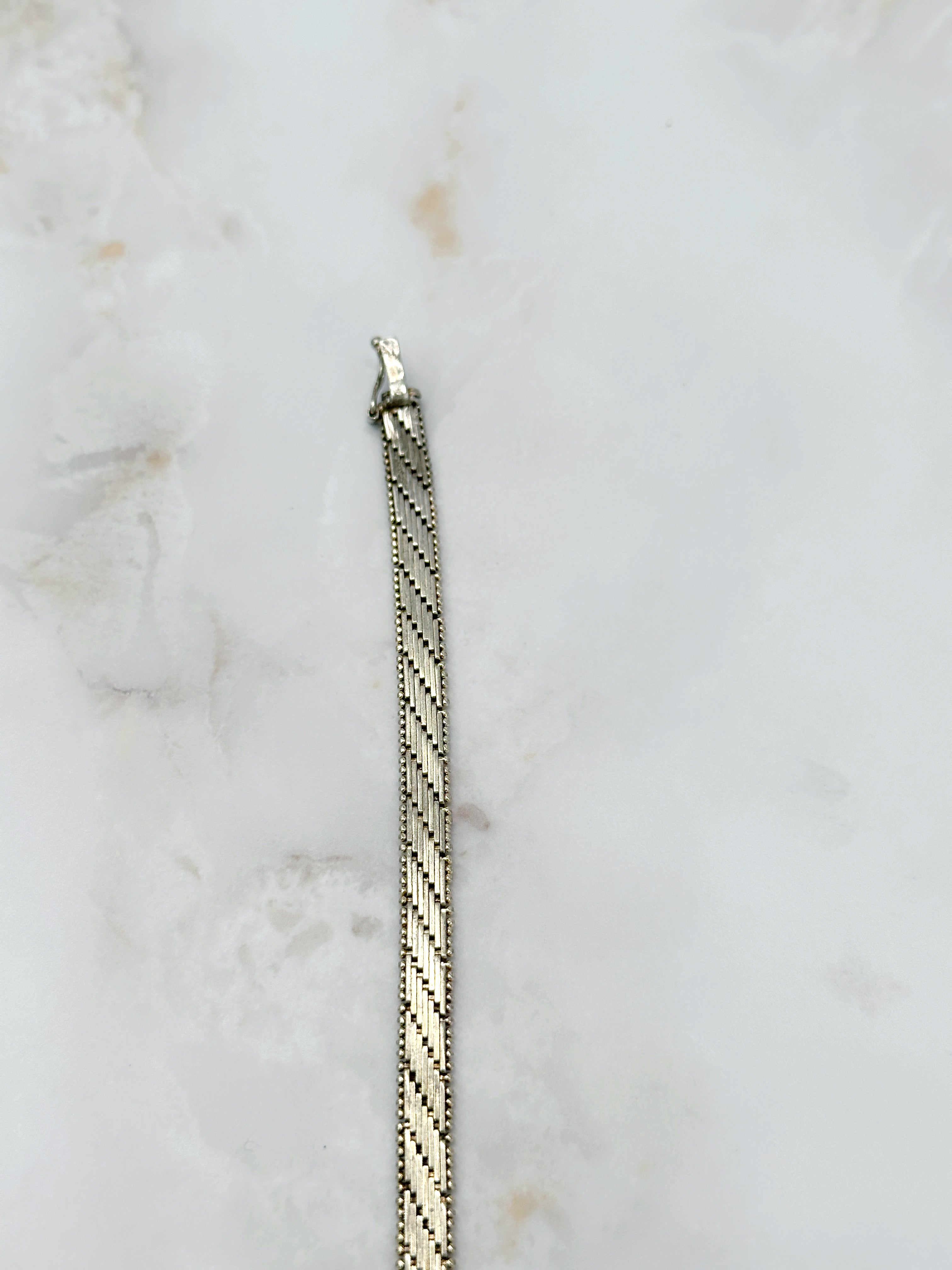 Vintage tricolor bracelet made of gold-plated 835 silver