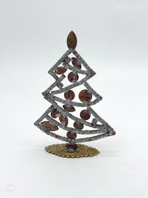 Abstrakter Gablonzer Weihnachtsbaum mit bunten Glassteinen