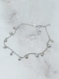 Fußkettchen aus 925 Sterling Silber mit Kugelanhängern