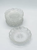 6er Set antike Kristallglasschälchen um 1880