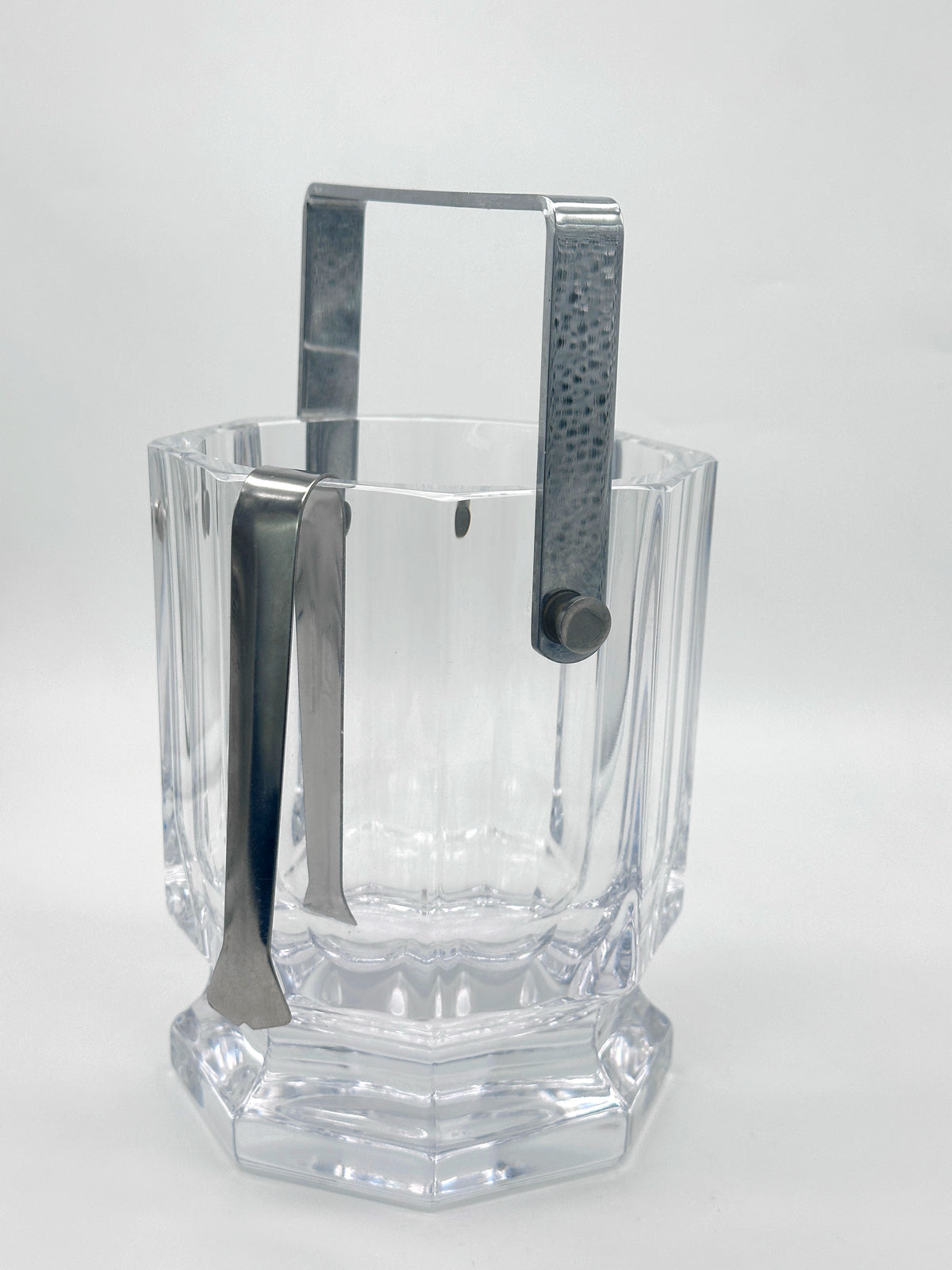 Vintage Eiseimer aus schwerem Kristallglas von Sèvres Cristal