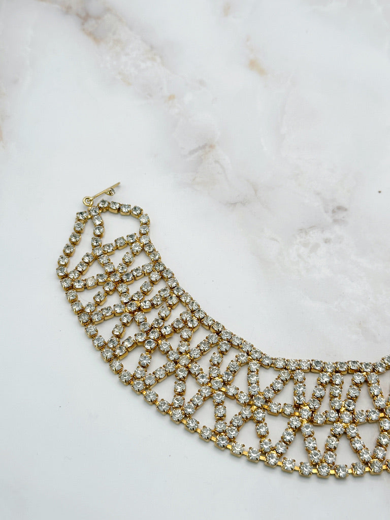Außergewöhnlicher Vintage Strass Choker