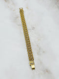 Breites Vintage Seilketten Armband vergoldet