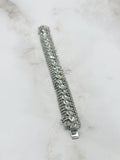 Funkelndes Vintage Strass-Armband mit Navette-Steinen & dekorativem Verschluss