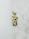 Korkenzieher Charm Anhänger in 585 Gelbgold