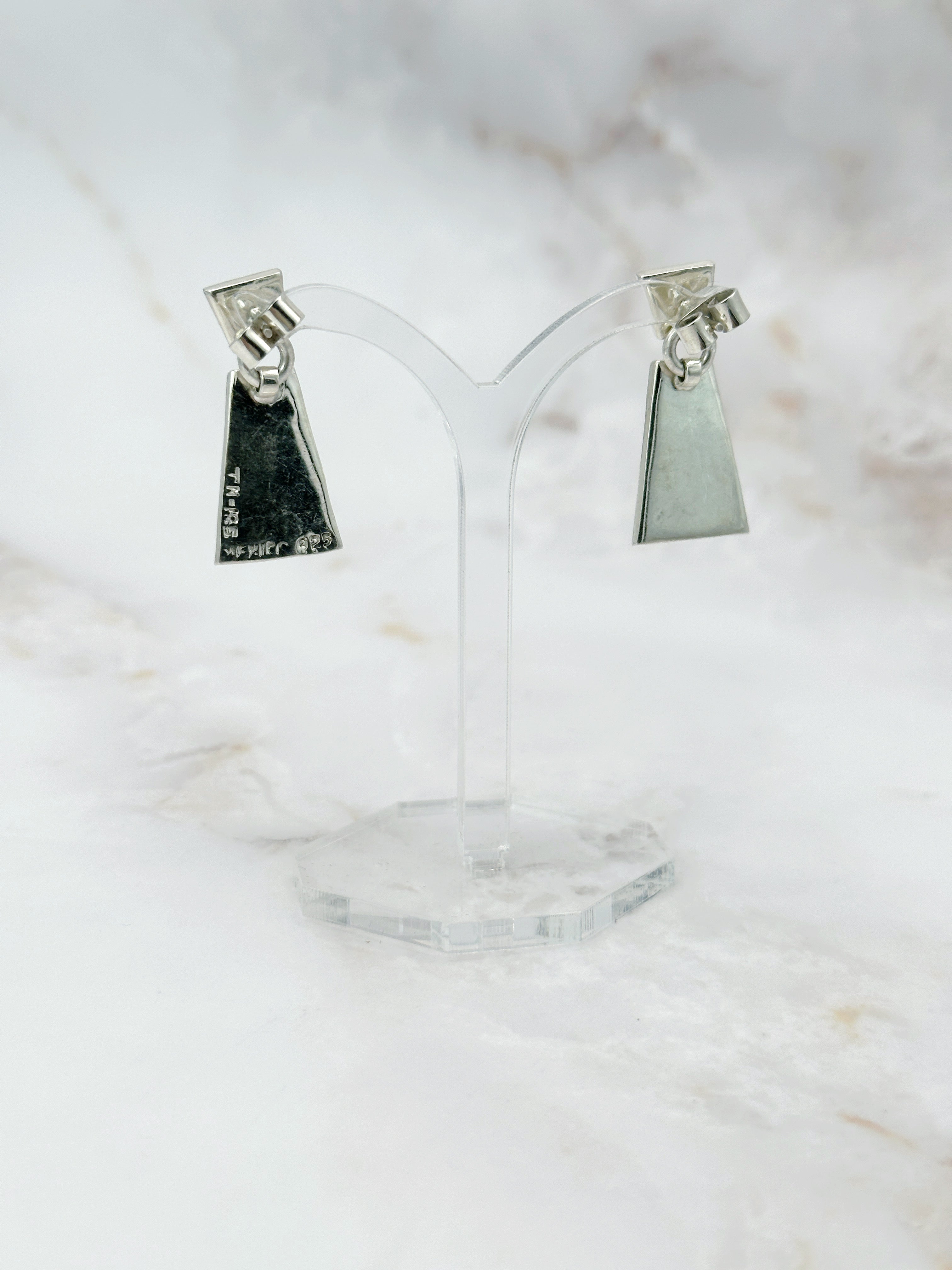 Elegante Silber-Ohrhänger mit echtem Türkis