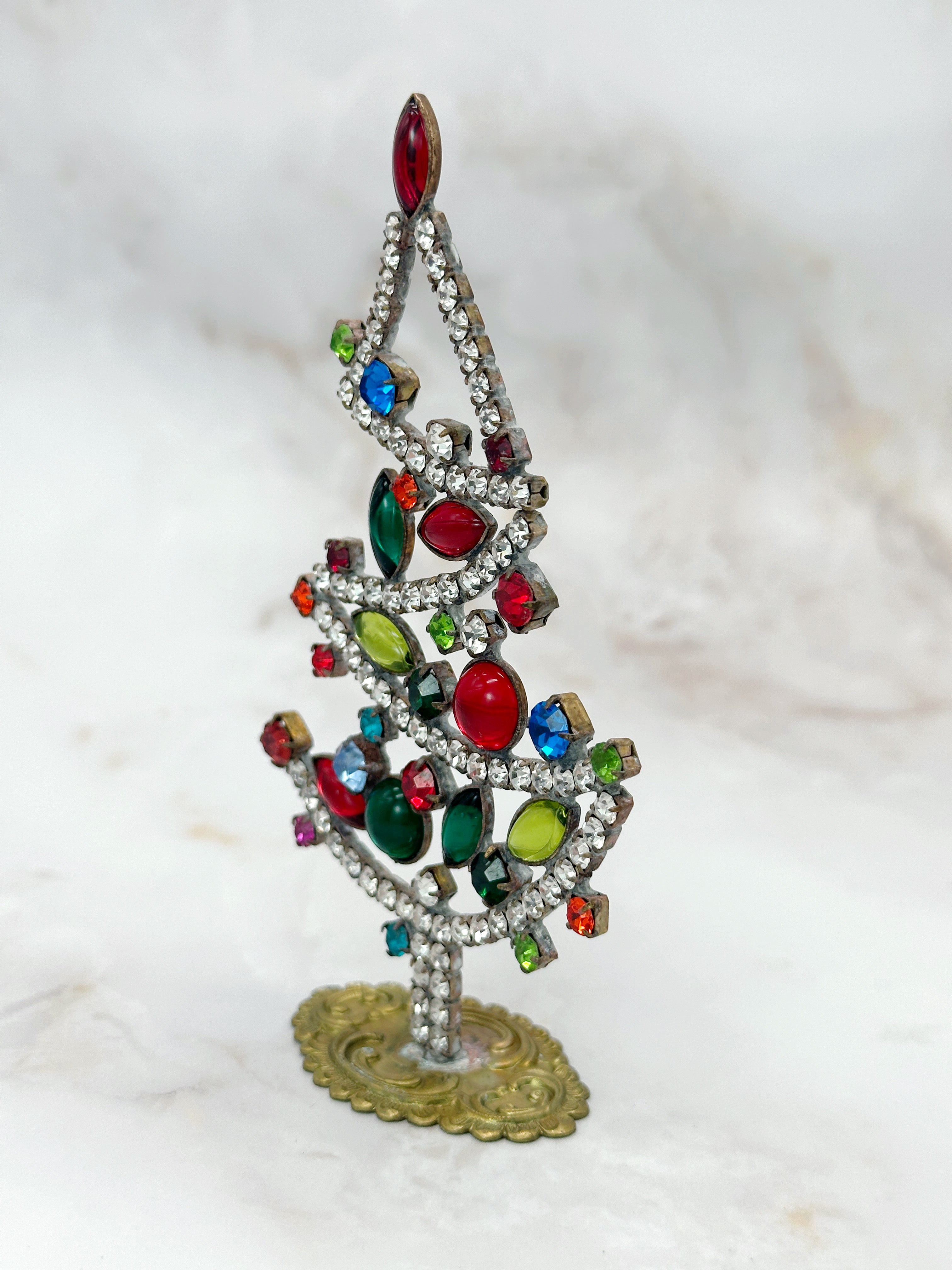 Abstrakter Gablonzer Design-Christbaum aus Strass