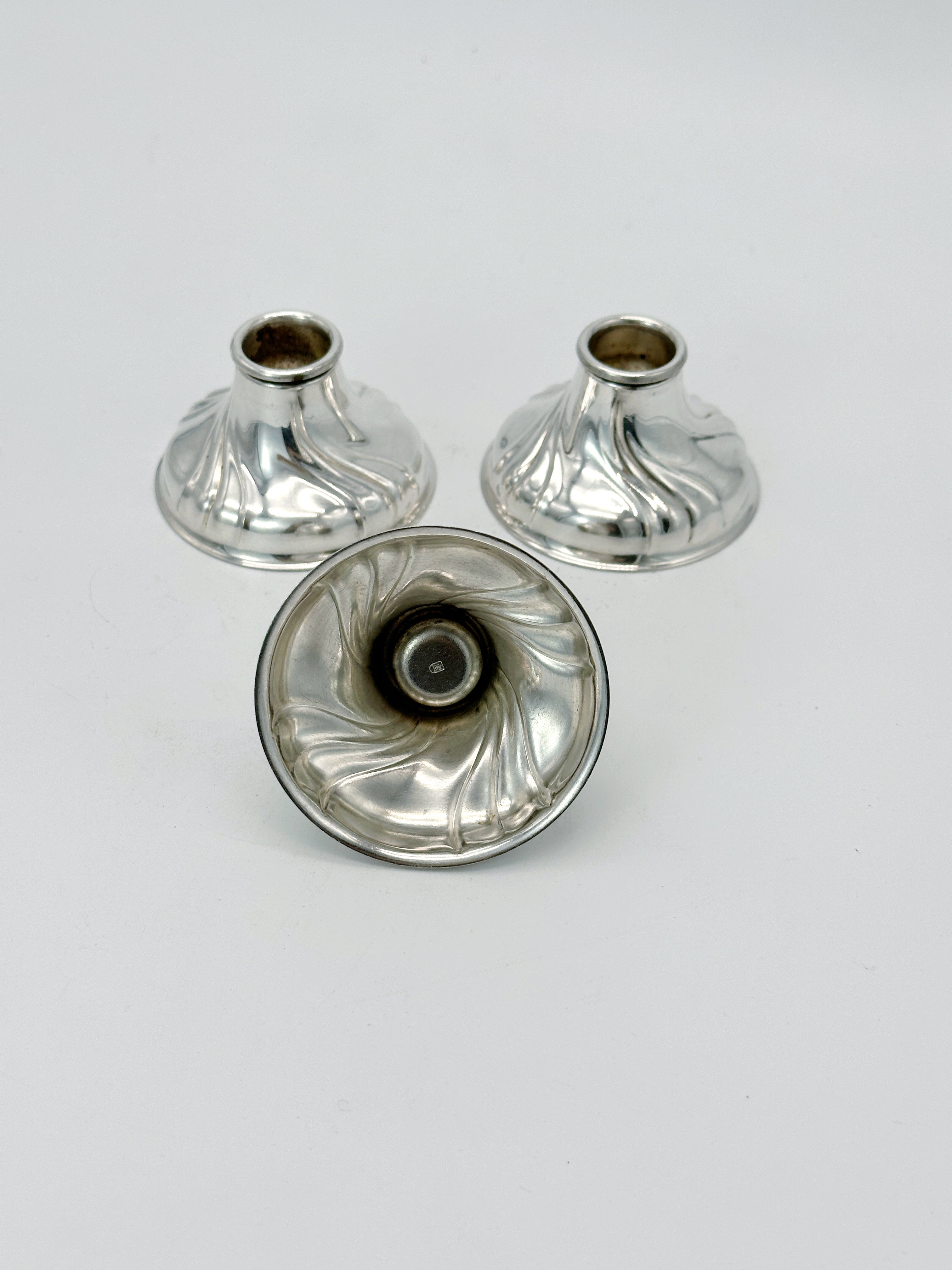 3er Set Vintage Kerzenständer von WMF, 50er Jahre, versilbert