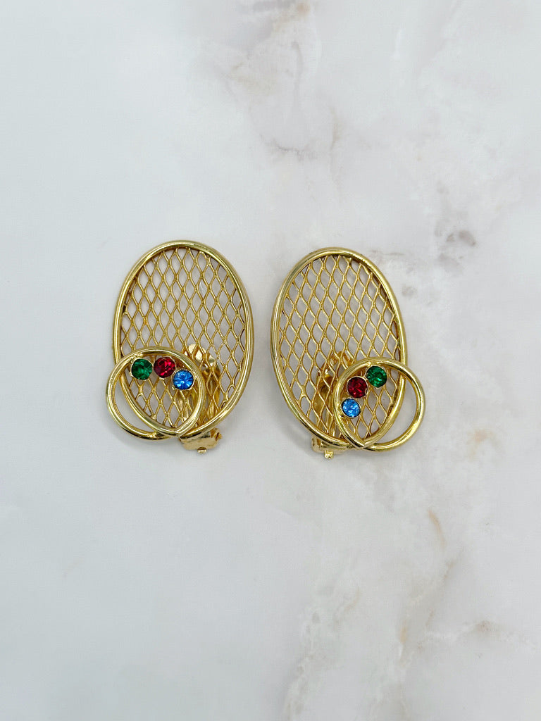 Vintage Ohrclips spielerisch & funkelnd
