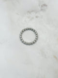 Zarter Vintage Silberring in moderner Kugelform
