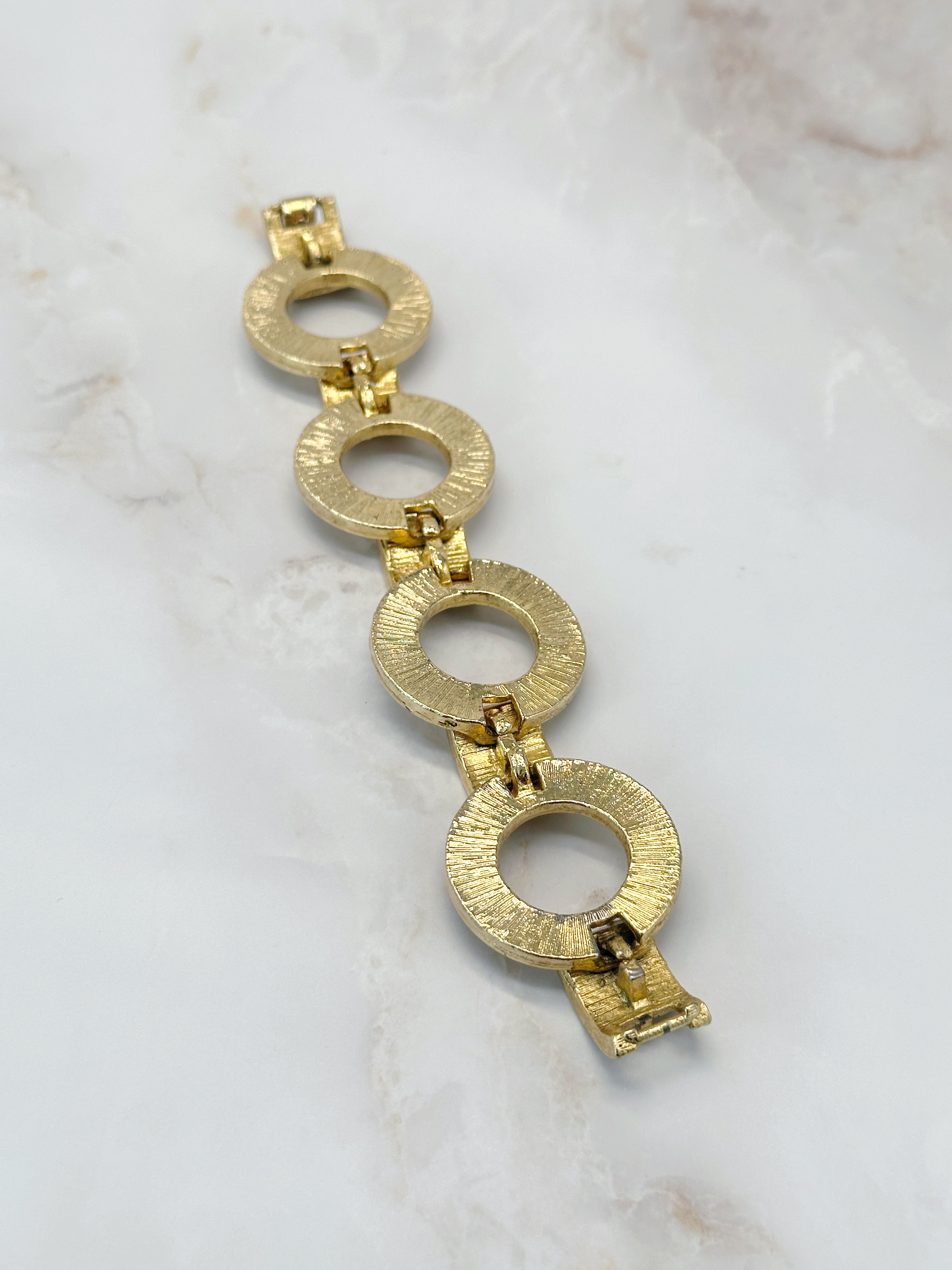 Breites Vintage Statement Armband vergoldet