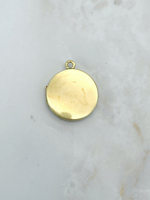 Aufklappbares Vintage Medaillon in Gelbgold