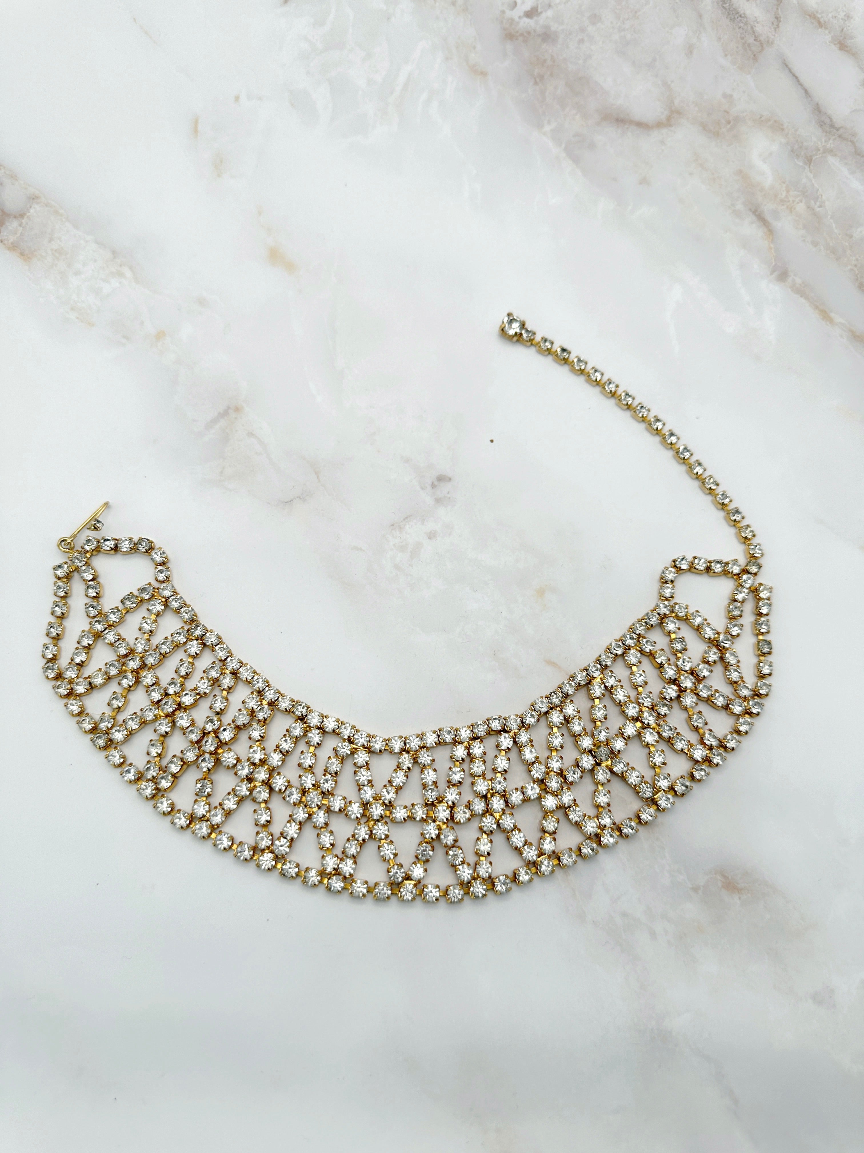 Außergewöhnlicher Vintage Strass Choker