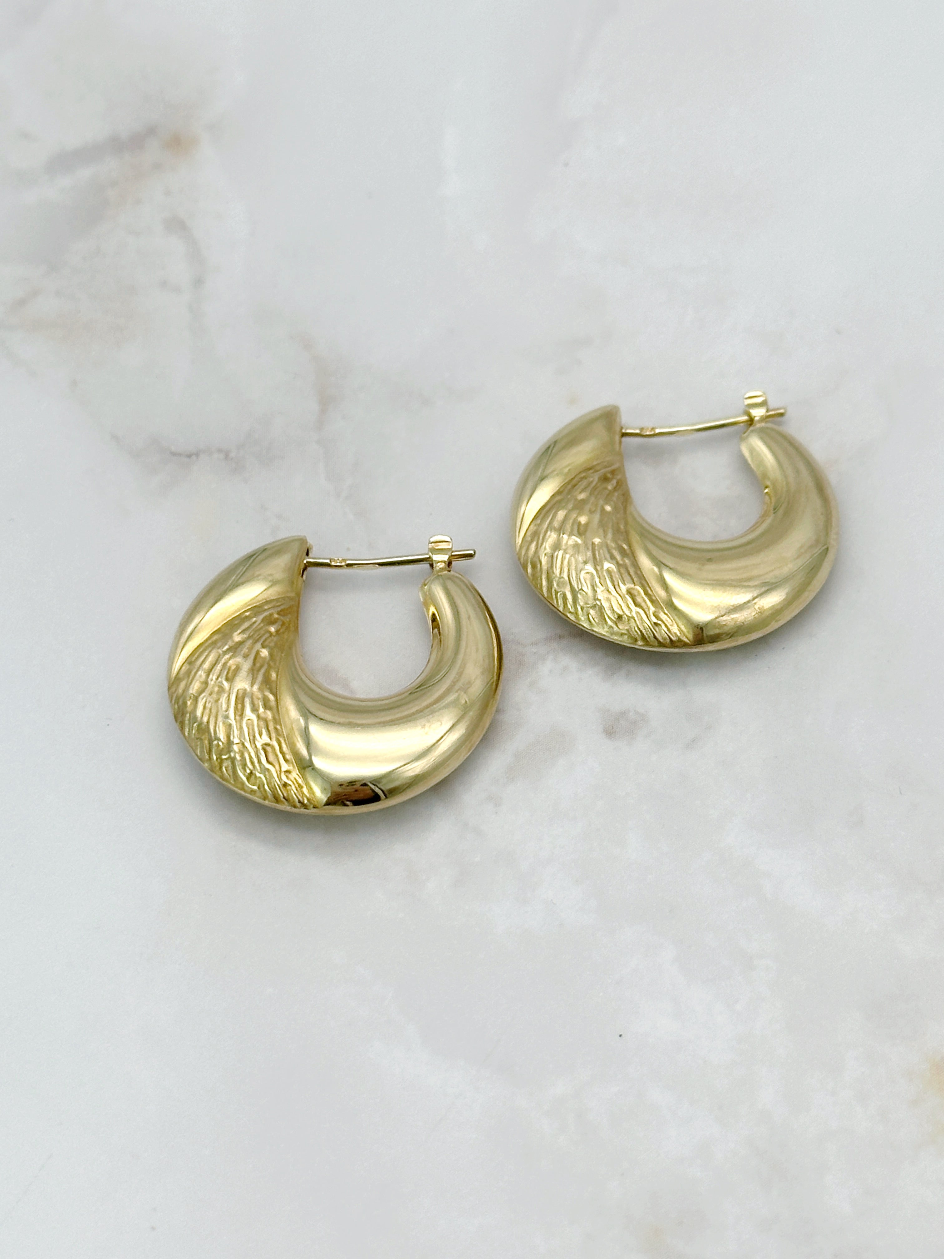 Vintage Creolen in Gelbgold
