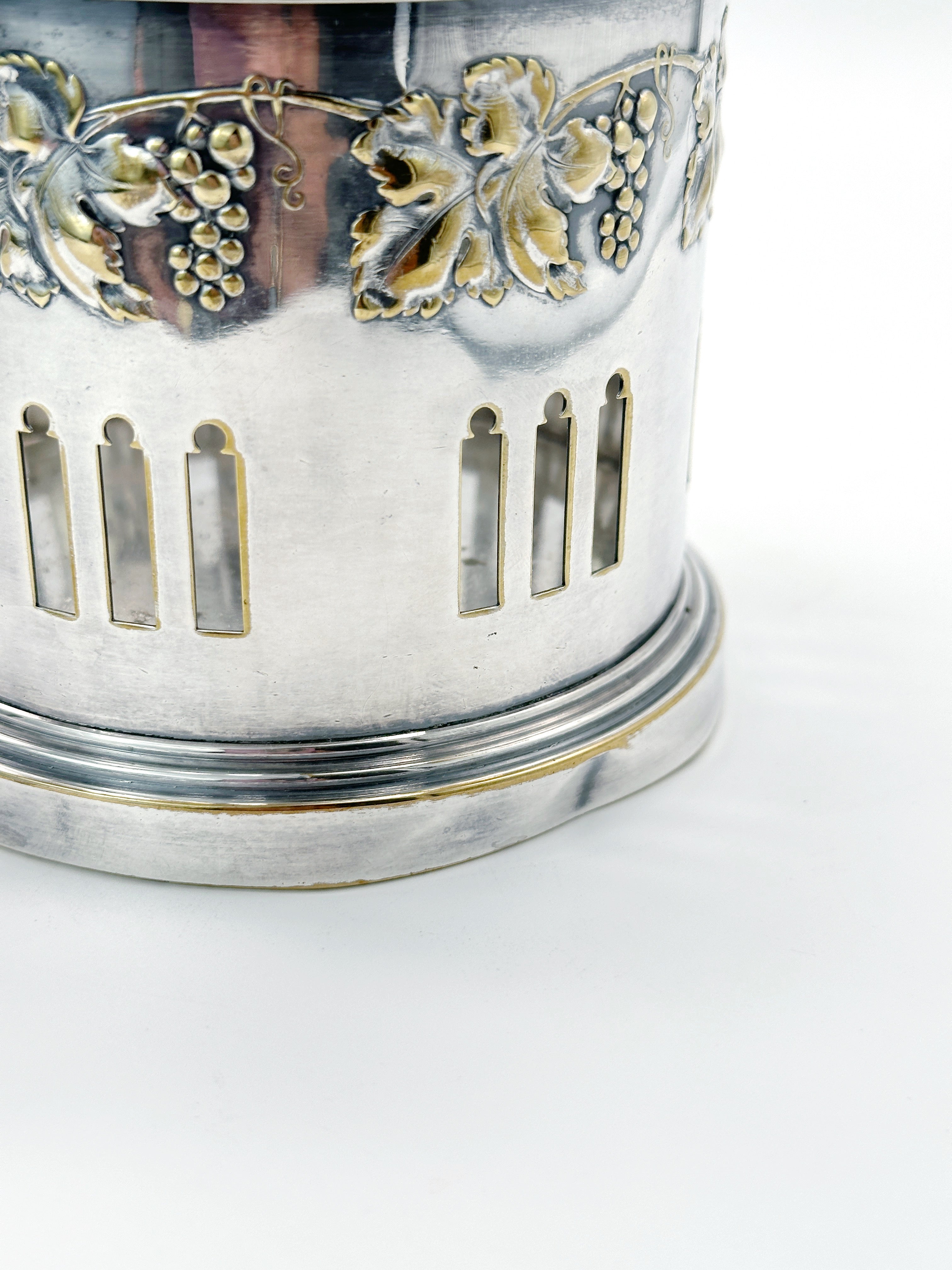 Jugendstil Flaschenhalter Engelbert Kayser Versilbert