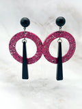 Markante Vintage Statement-Ohrringe im Doorknocker-Stil um 1980
