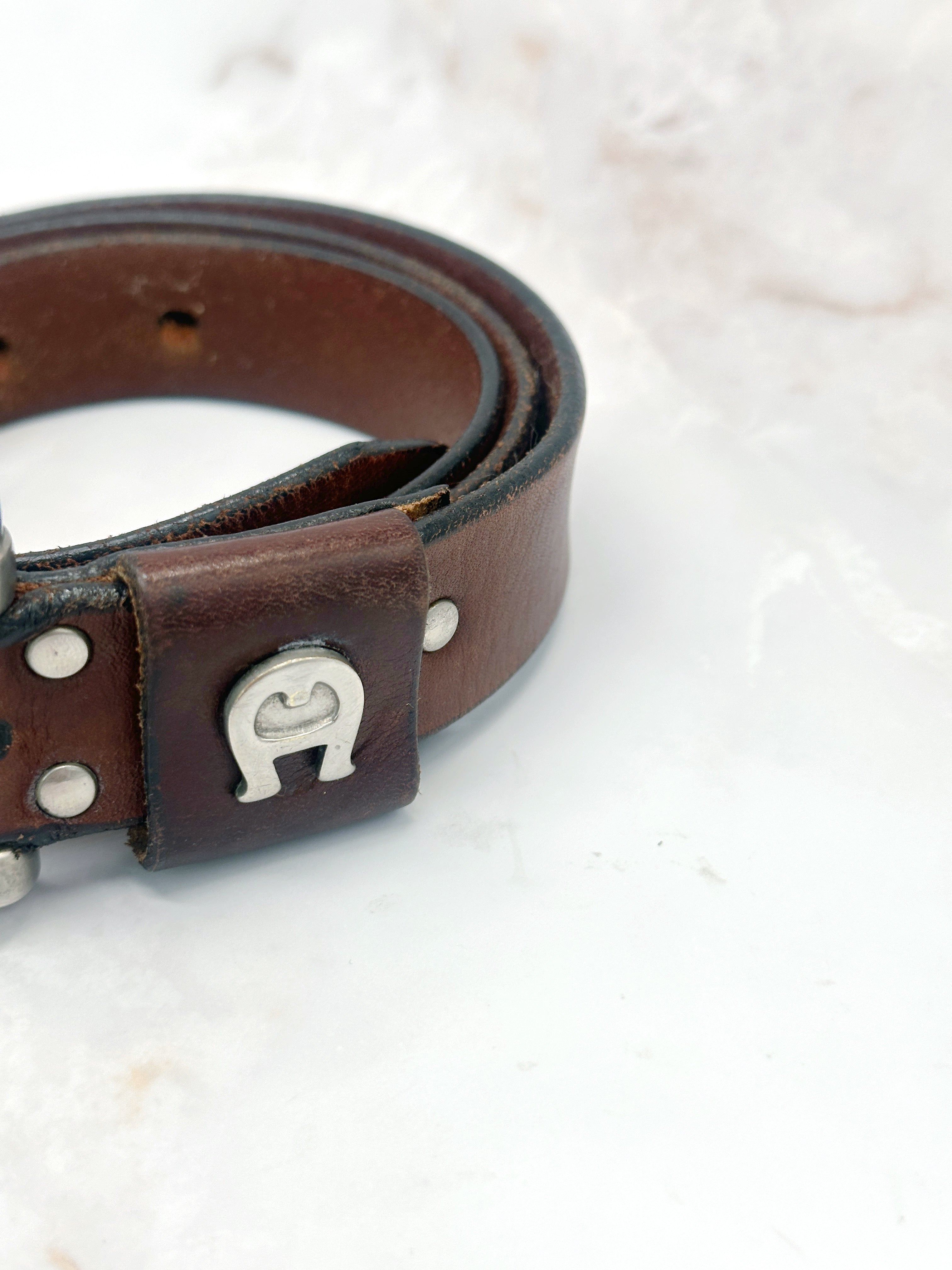 Vintage Gürtel von Etienne Aigner aus braunem Leder