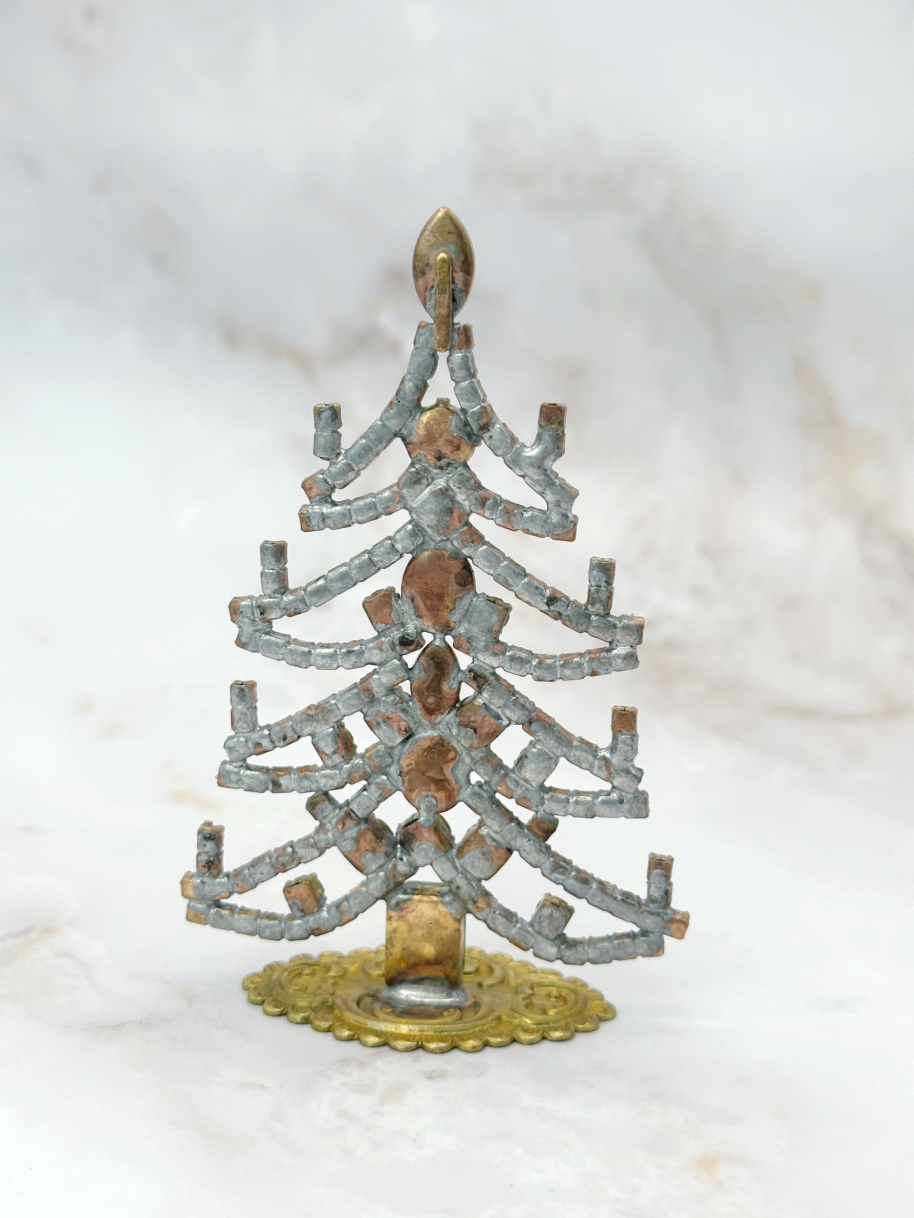 Vintage Gablonzer Christbaum aus Strass & Kristall