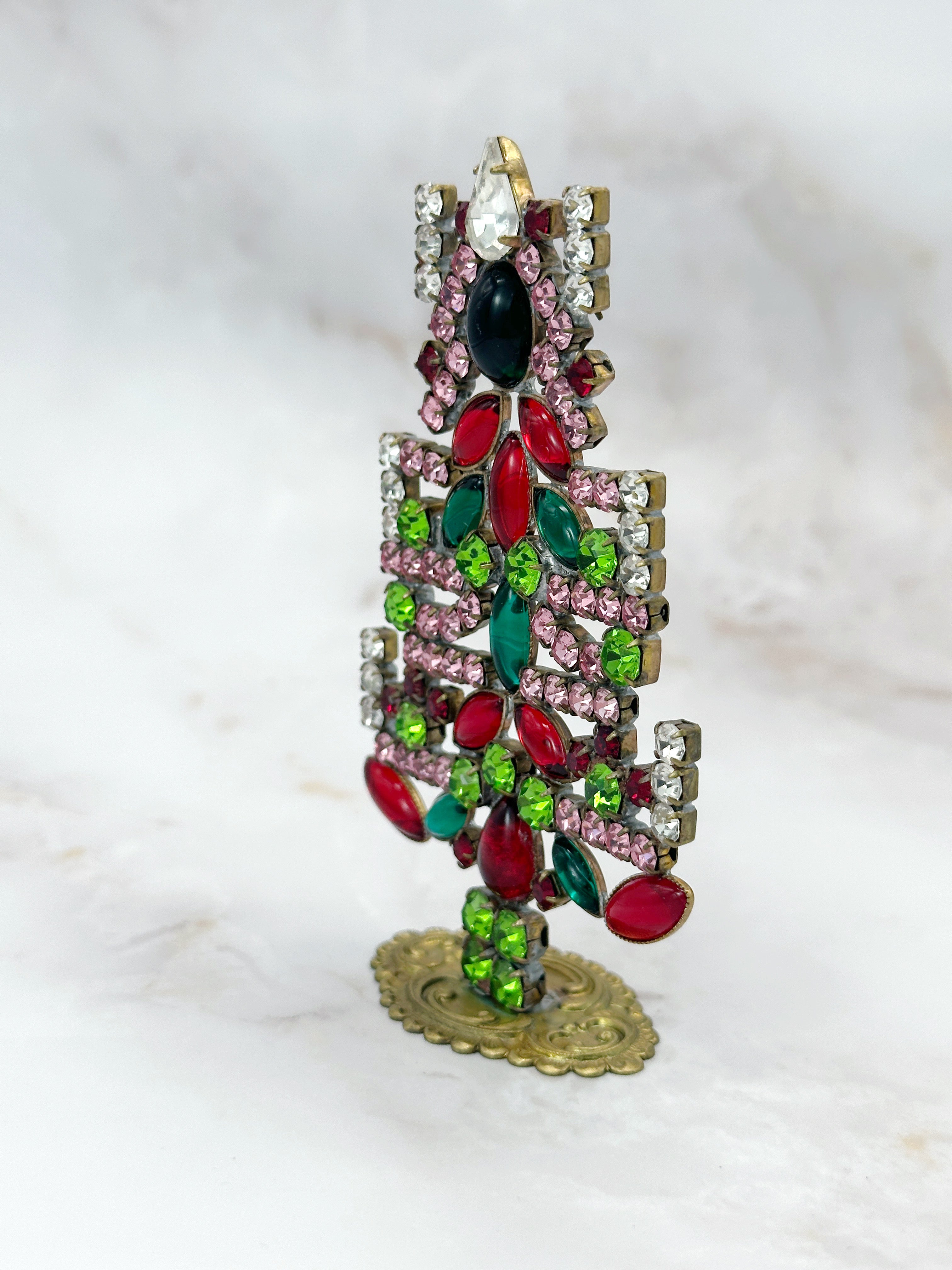 Abstrakter Gablonzer Design-Christbaum aus Strass