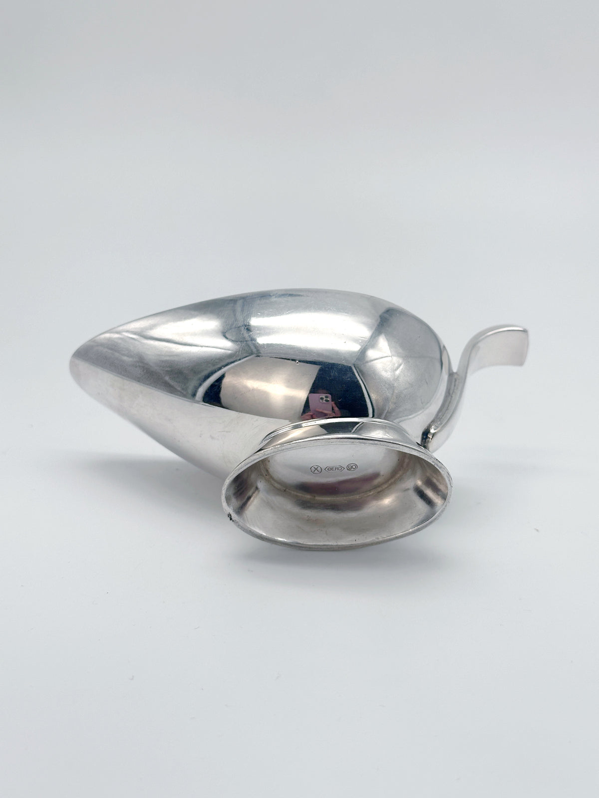 Versilberte Vintage Sauciere aus Holland um 1960