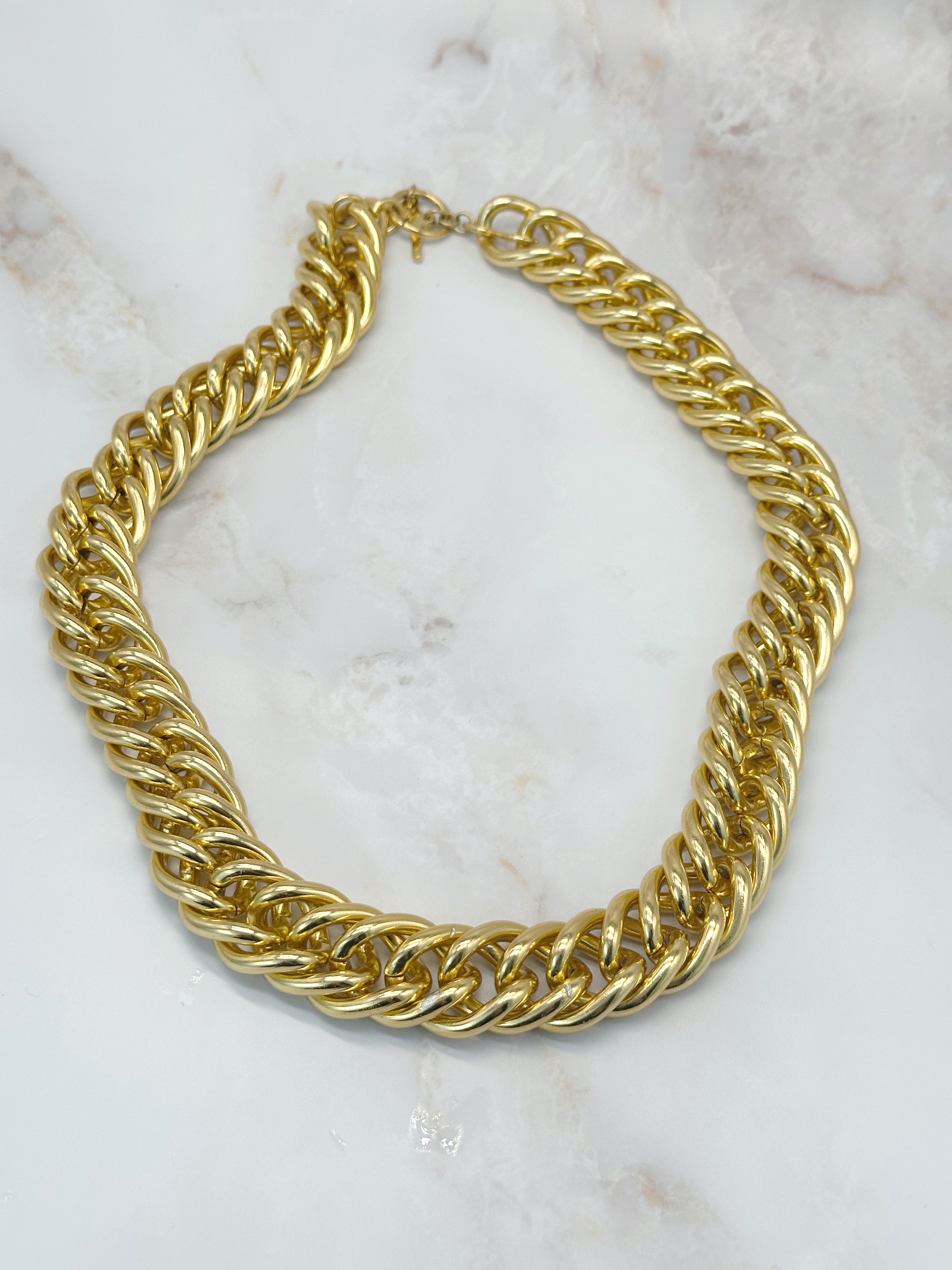 Statement Gliederkette von Anne Klein vergoldet