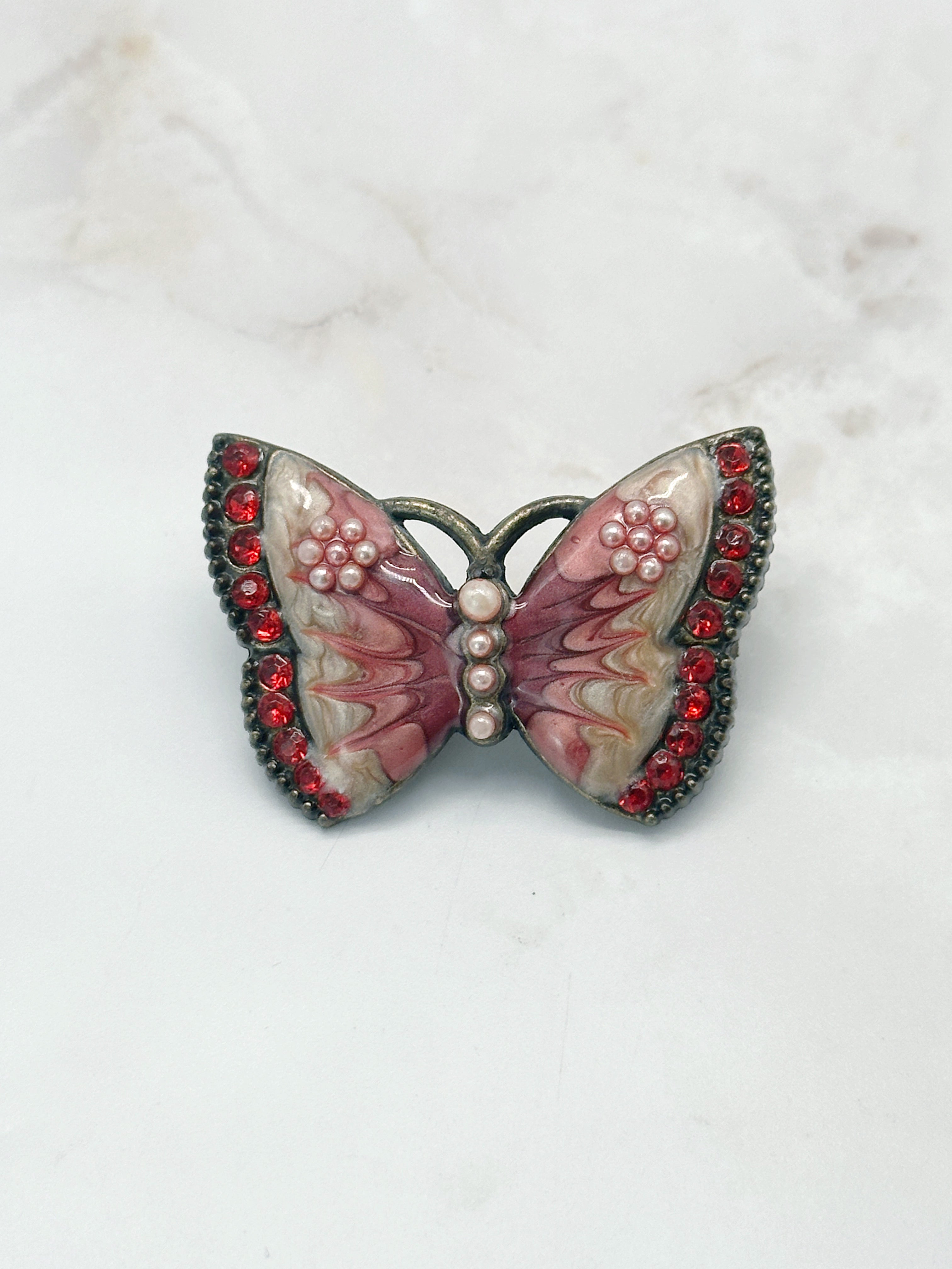 Bezaubernde Vintage Brosche in Schmetterlingsform