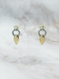 Elegante Vintage-Ohrstecker in Bicolour-Optik