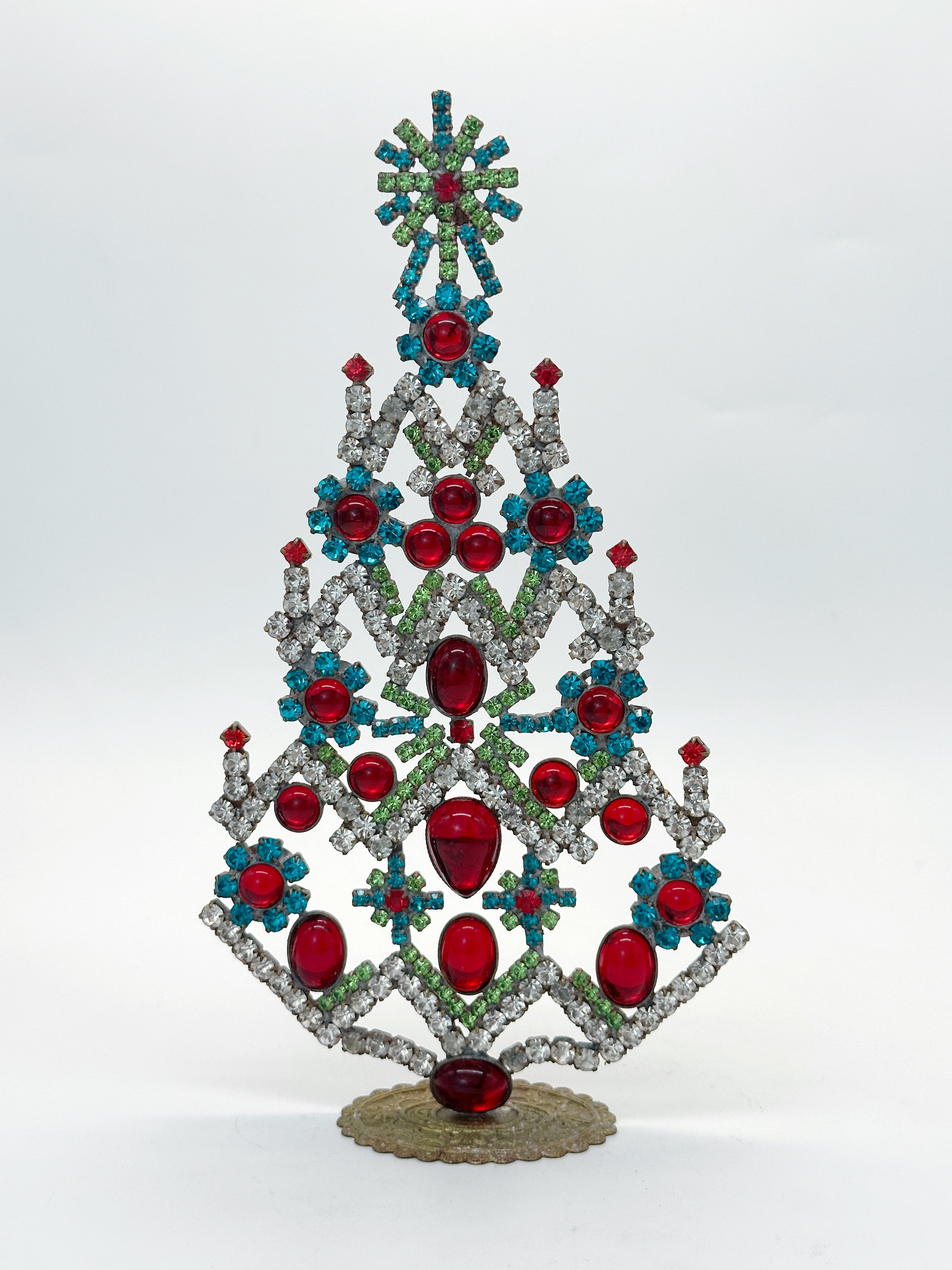 Prächtiger Gablonzer Christbaum aus Strass & Kristall