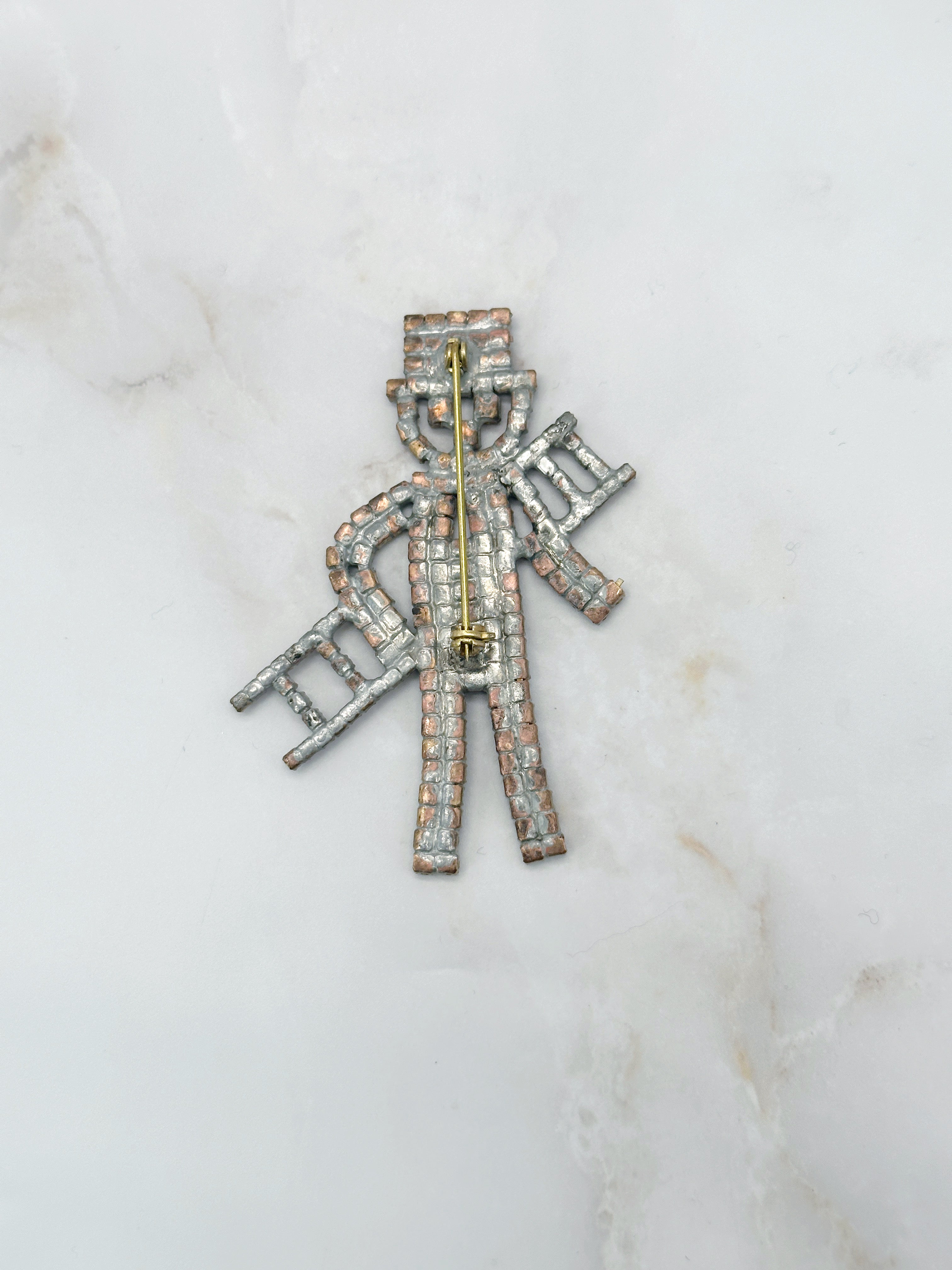 Vintage Gablonzer Brosche Rauchfangkehrer